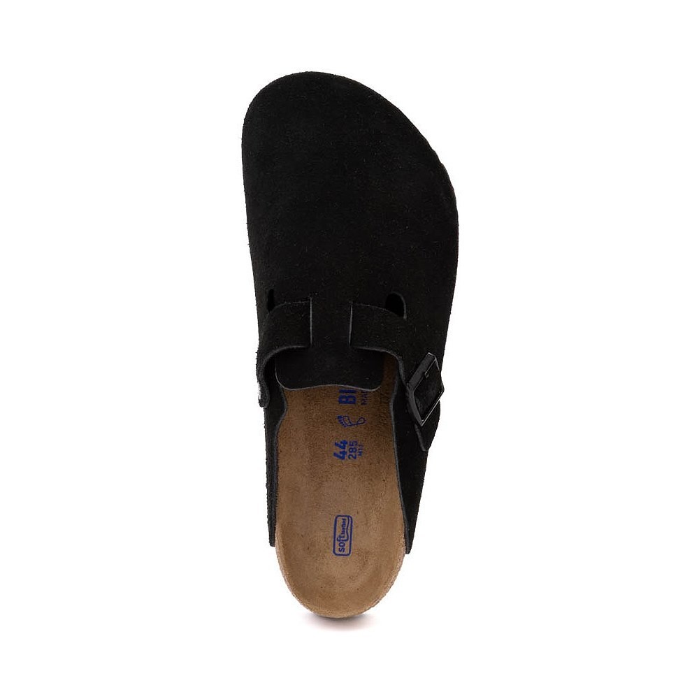 Birkenstock Boston Black Classic Suede Soft Footbed Clogs Women’s Shoes