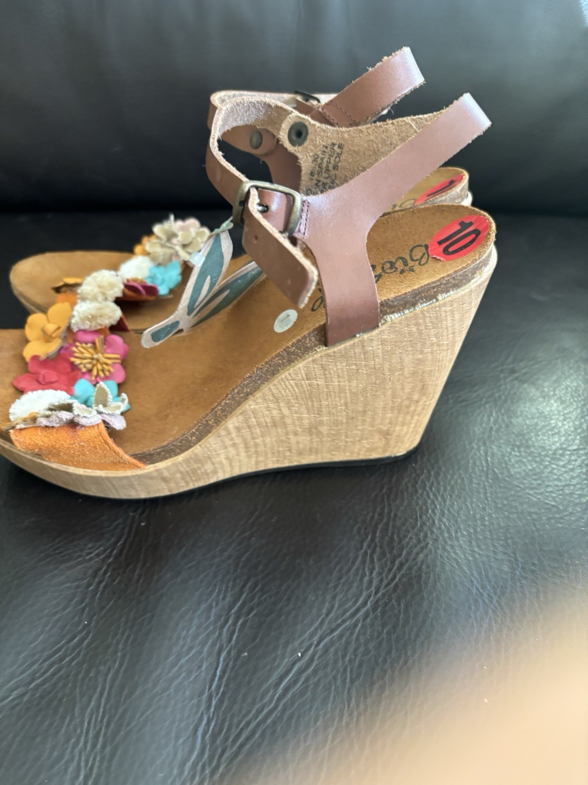 Biostep Wedge Heel Sandals. Made In Spain. Size 10.