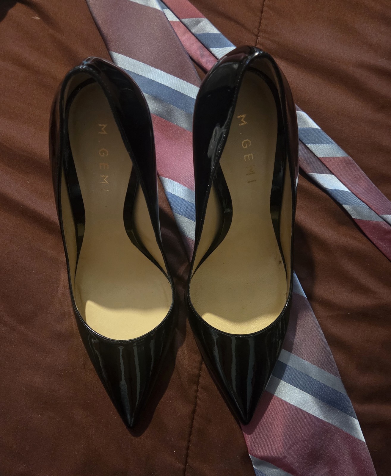 M. GEMI BLACK STILETTO, SIZE 39 (US 8.5) – See SIZE Chart