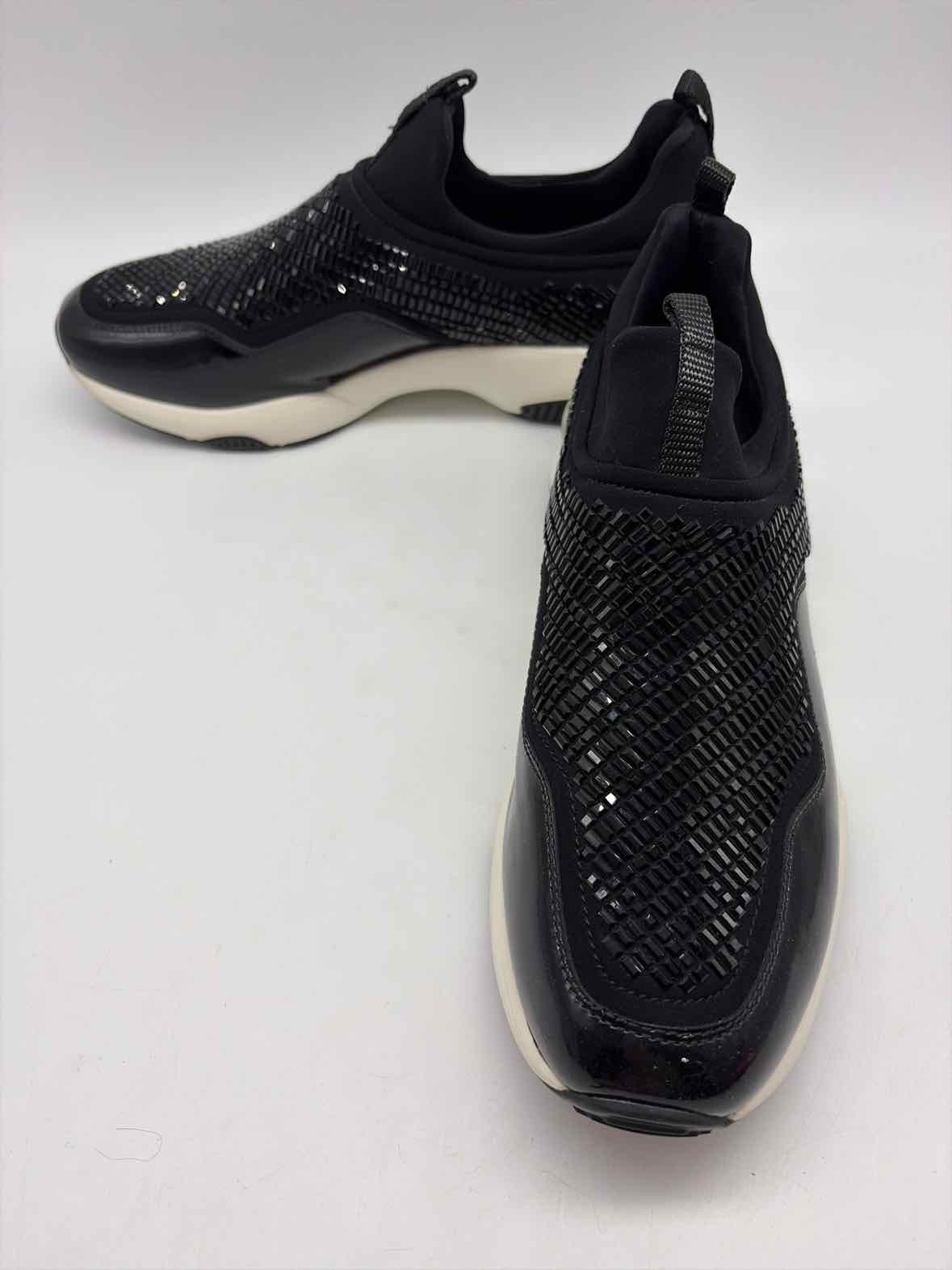 Pre-Owned Salvatore Ferragamo Black Size 8M Fashion Sneaker Athletic Shoes