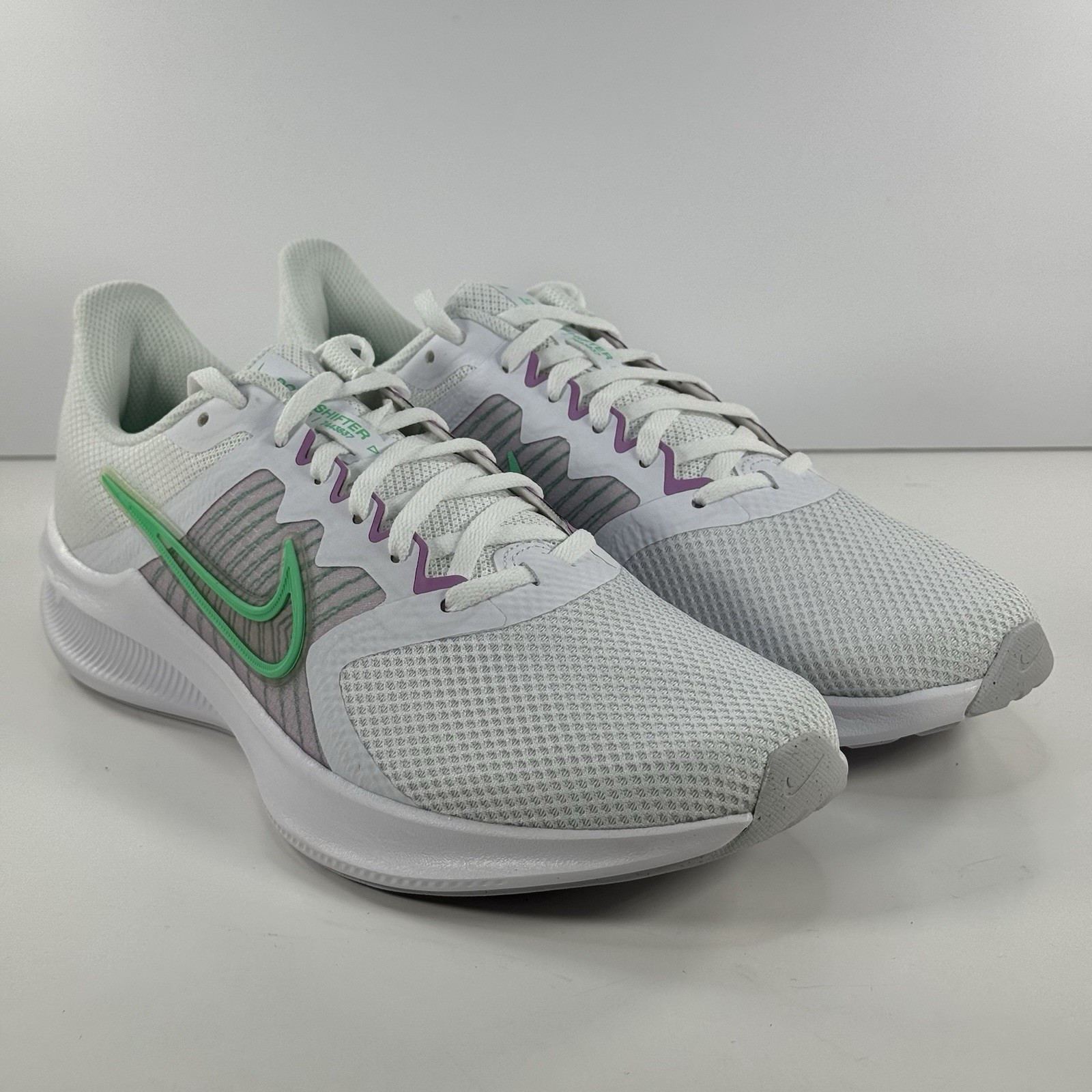 Nike Downshifter 11 White green glow Running Shoes Sneakers Size Women’s Size 11