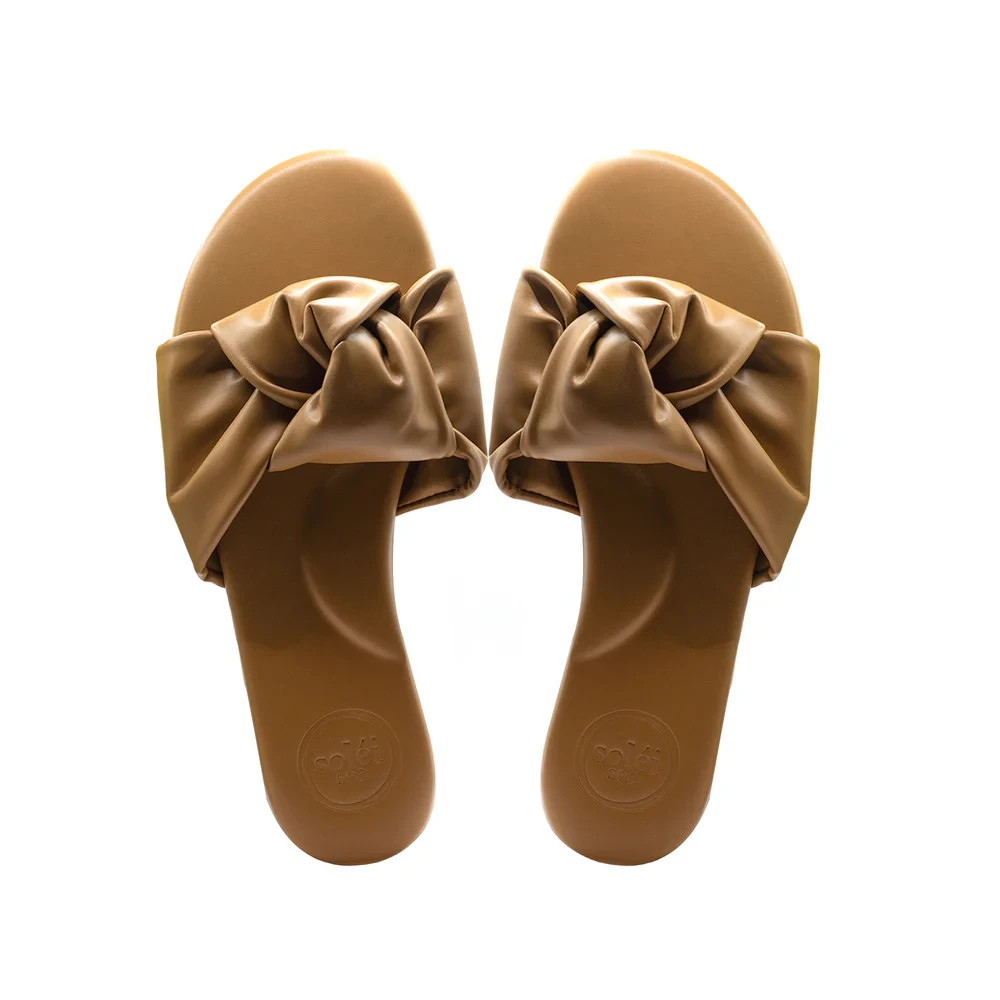 SOLEI SEA SANDALS WOMEN’S NOTTIE DESERT SAND VEGAN SLIDES 6 7 8 9 10 NEW