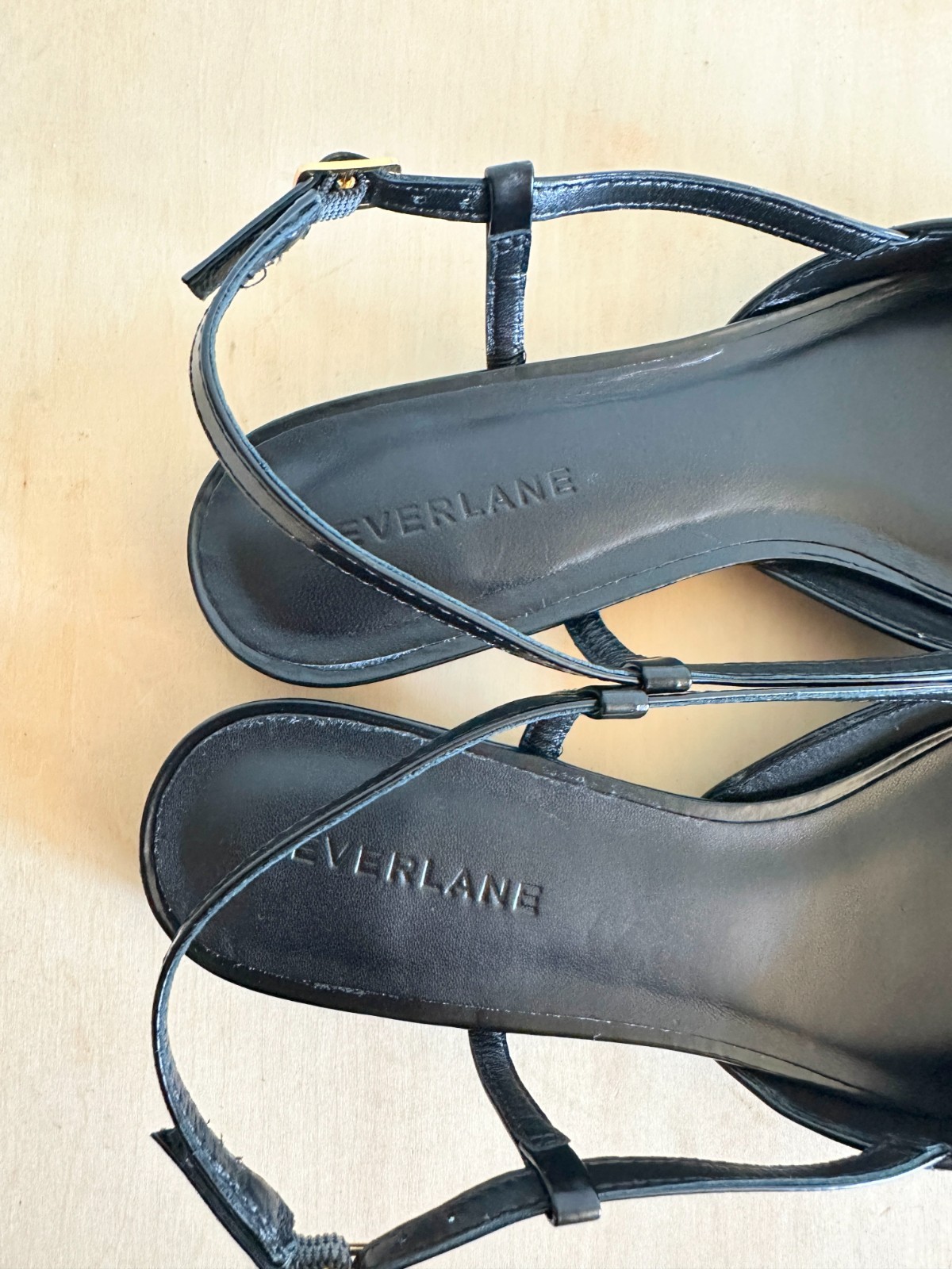 NEW Everlane The Studio Slingback Flat in Black Leather Career Workwear Womens 7