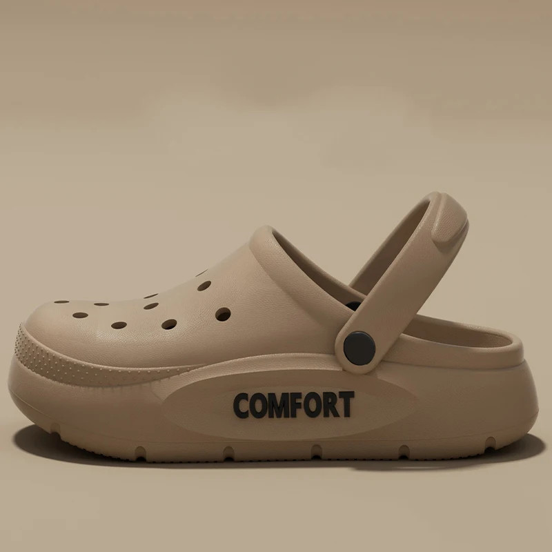 Women’s Men’s Slippers Summer Anti-slip Couple Hollow Covered Toe Indoor Outdoor