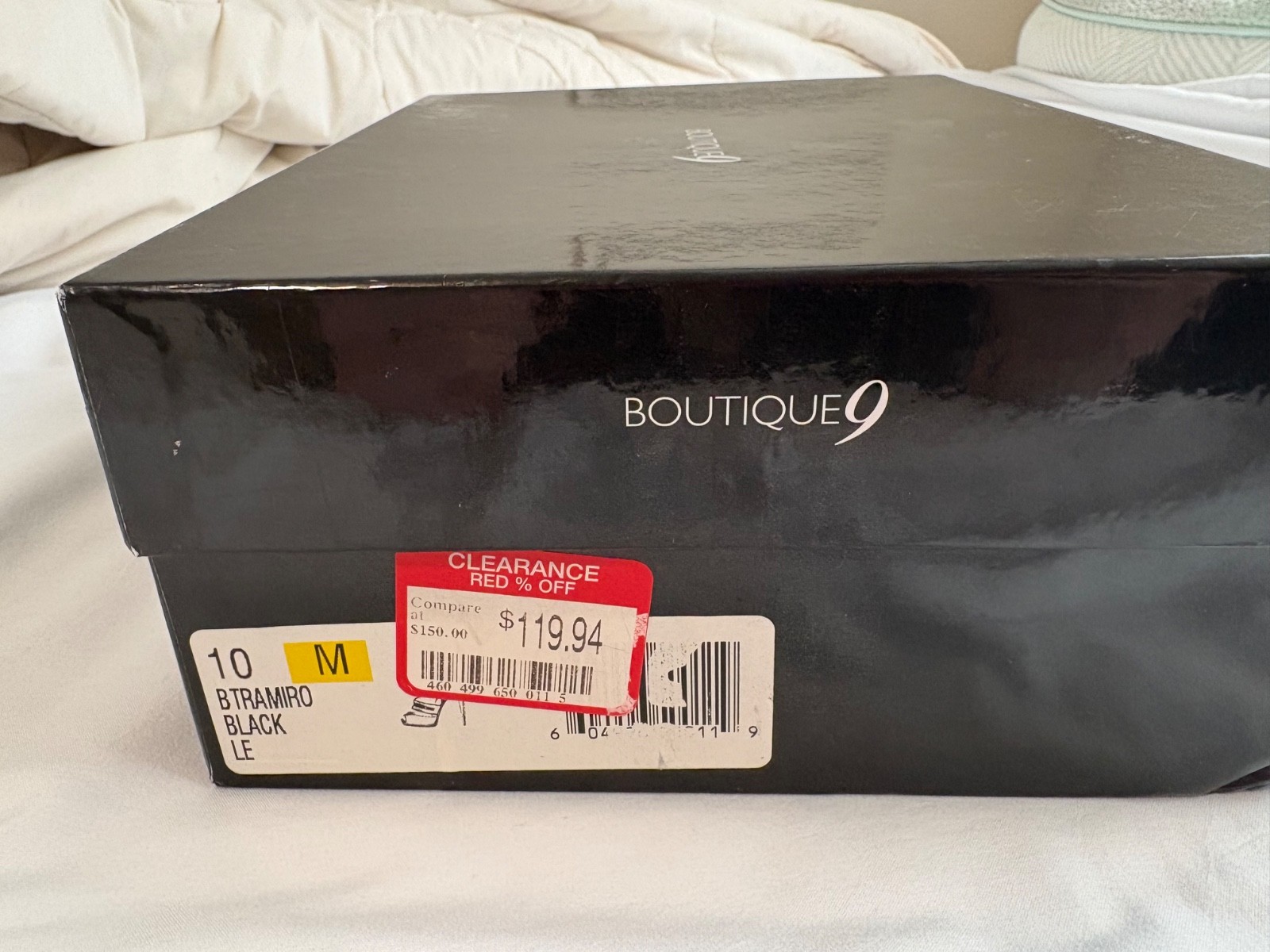 Nine West B Tramiro black leather heels size 10