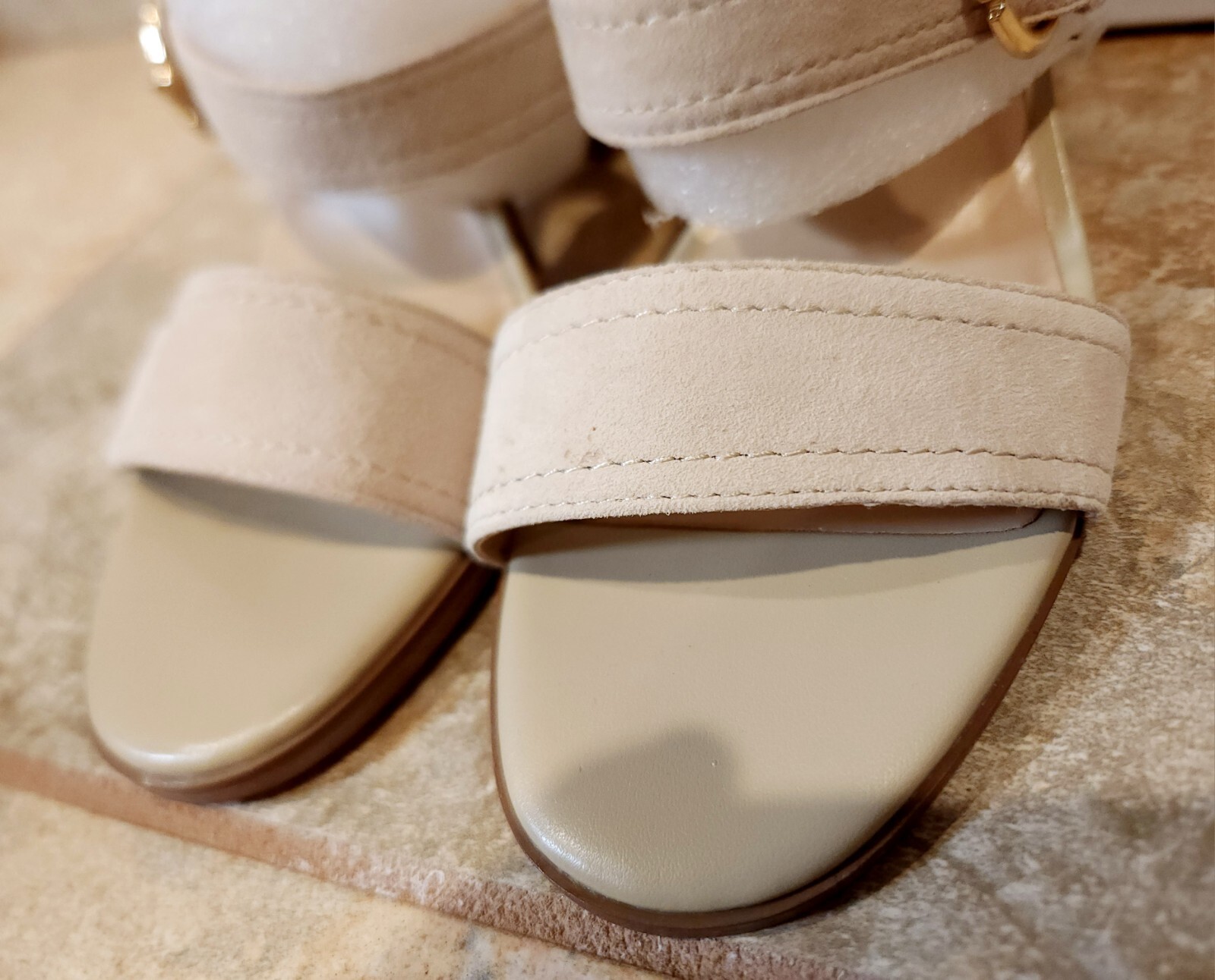 C. Wonder | Maya Women’s Beige Suede 3.5″ Heels Sandals Size 7.5 M | NEW! 💖✨️