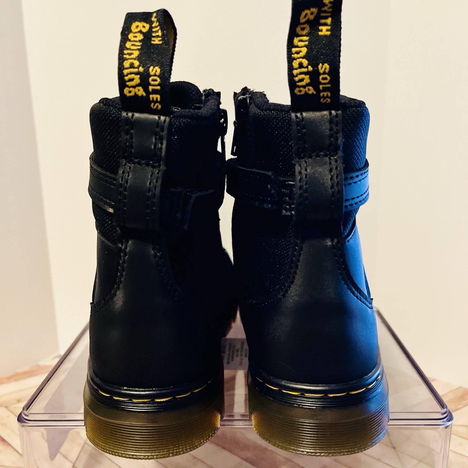 Dr Martens Combs Tech J Extra Tough Poly Casual Boots M 4 W 5 Zip Strap Buckle