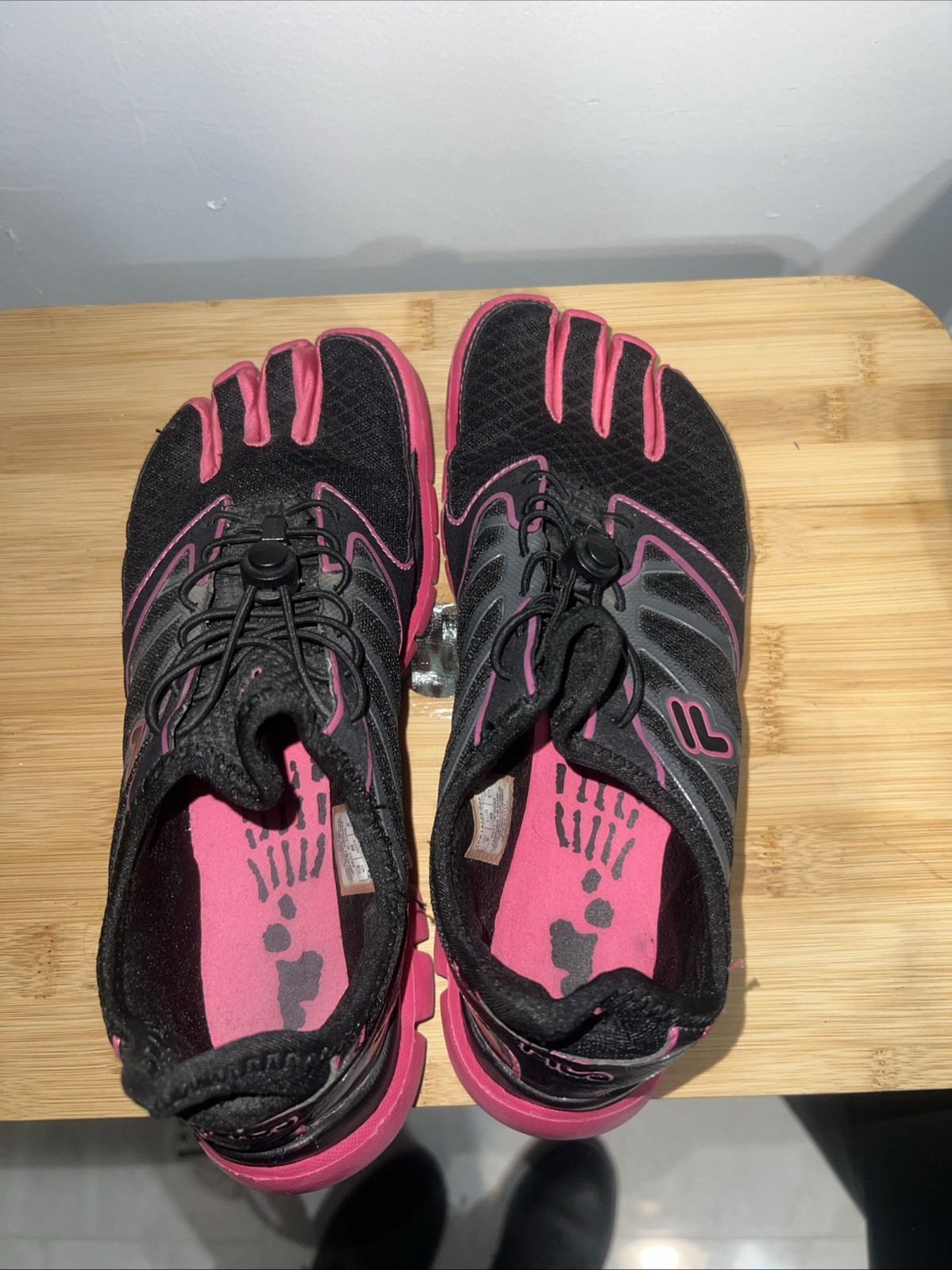 Black & Pink Textile & Synthetic FILA SKELETOES Athletic Shoes US 8