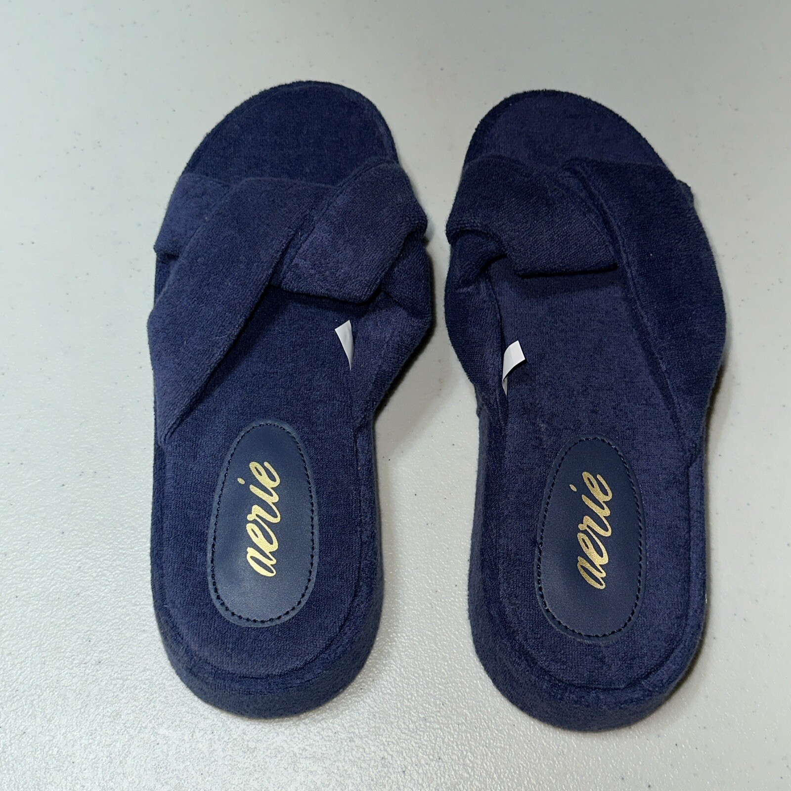 Aerie Women’s Slippers Size 9 Slip On Sandal Slippers Navy