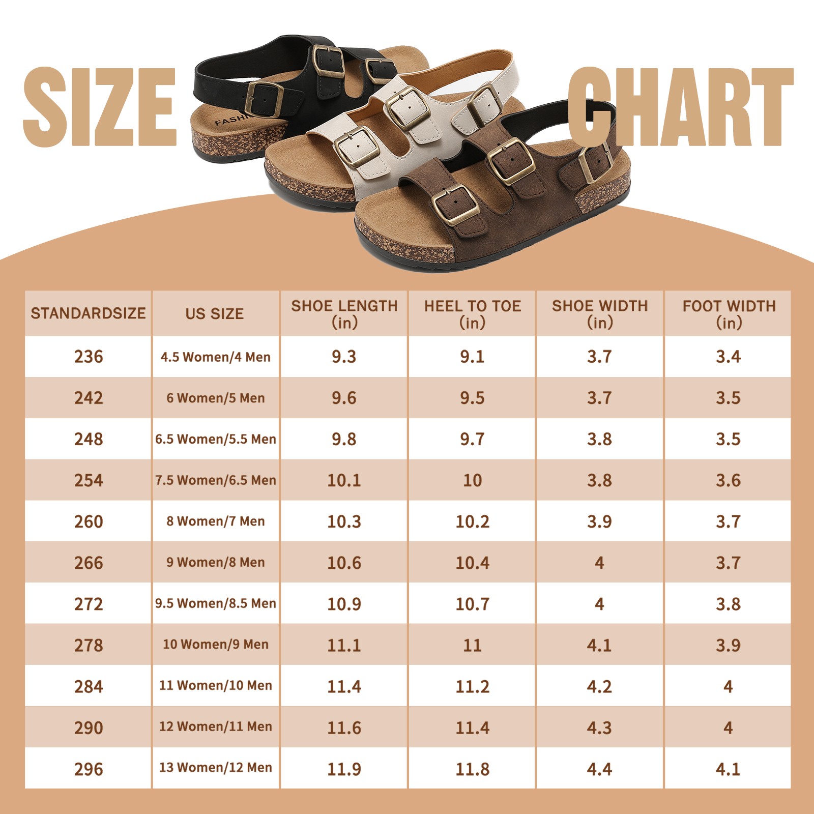 Cork Sandals for Women Men Summer Flat Slides Beach Shoes Adjustable Back Straps