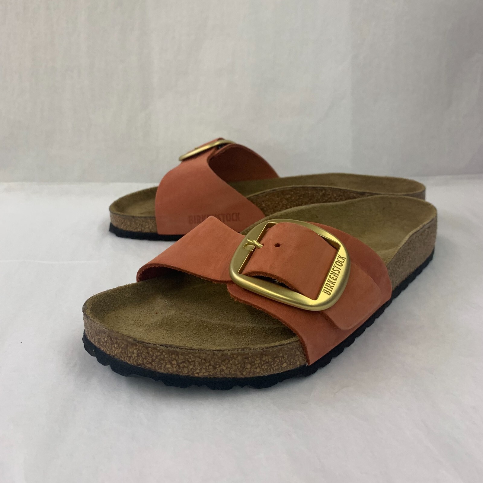 Birkenstock New w/o Box Madrid Big Buckle Mars Red Nubuck Leather Reg SelectSize