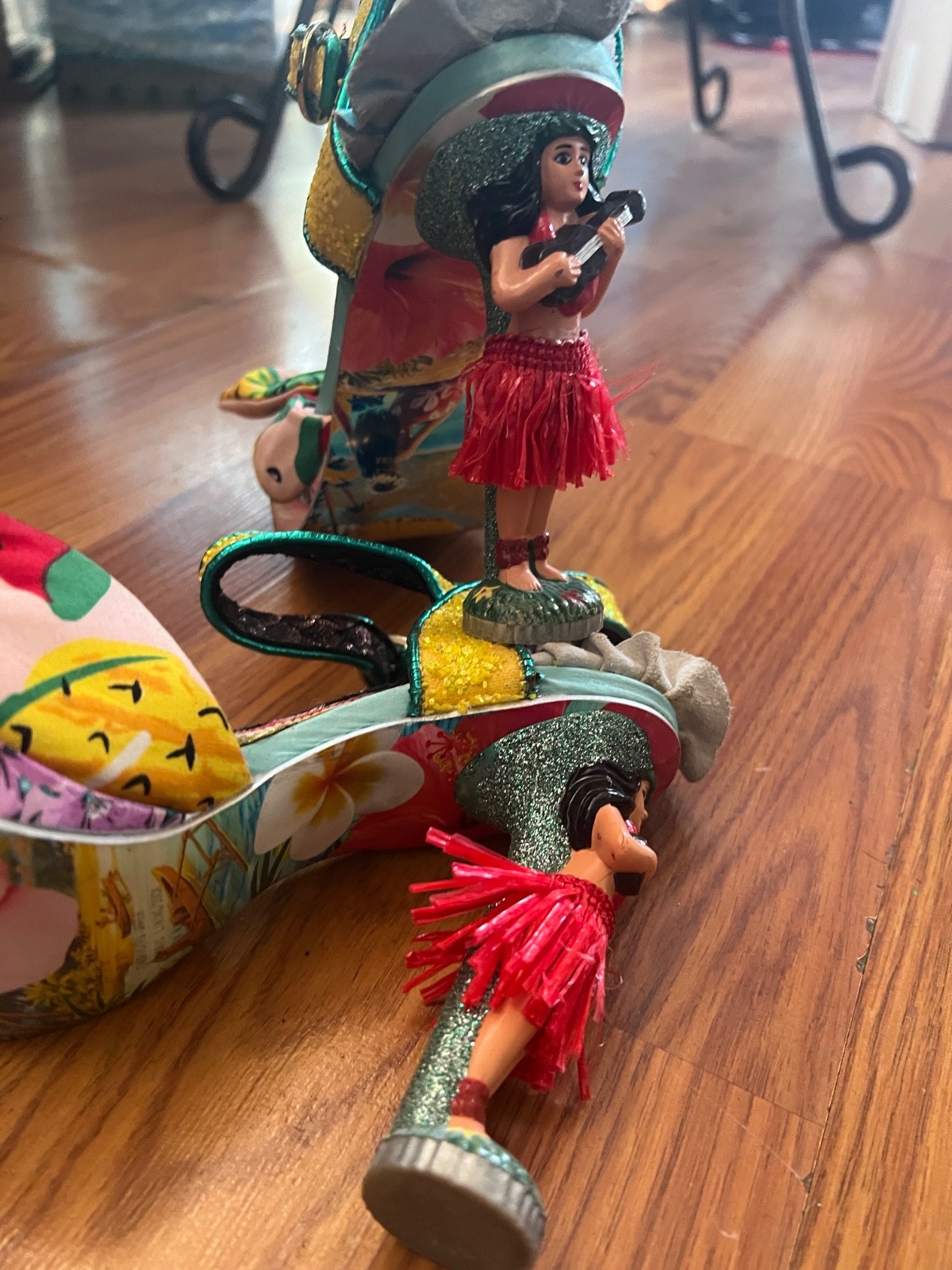 Irregular Choice EU37 Hula Girl, Hono Lulu Red Hula Skirt Aloha Hula Collection