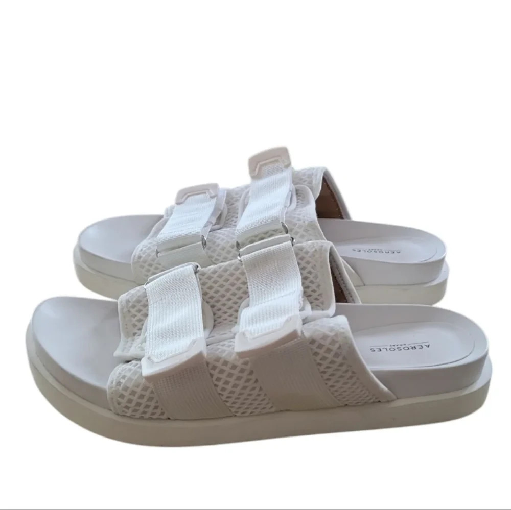 Aerosoles Aware Vegan Tara Sandal White Size 9.5