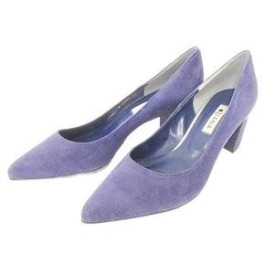 DIANAGood Condition Suede Heel Pumps Made in Japan 24.0cm Purple ■YHS7