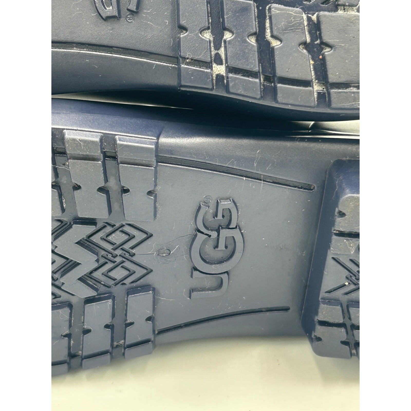 UGG Shaye Navy Blue Rubber Waterproof fur lined boots