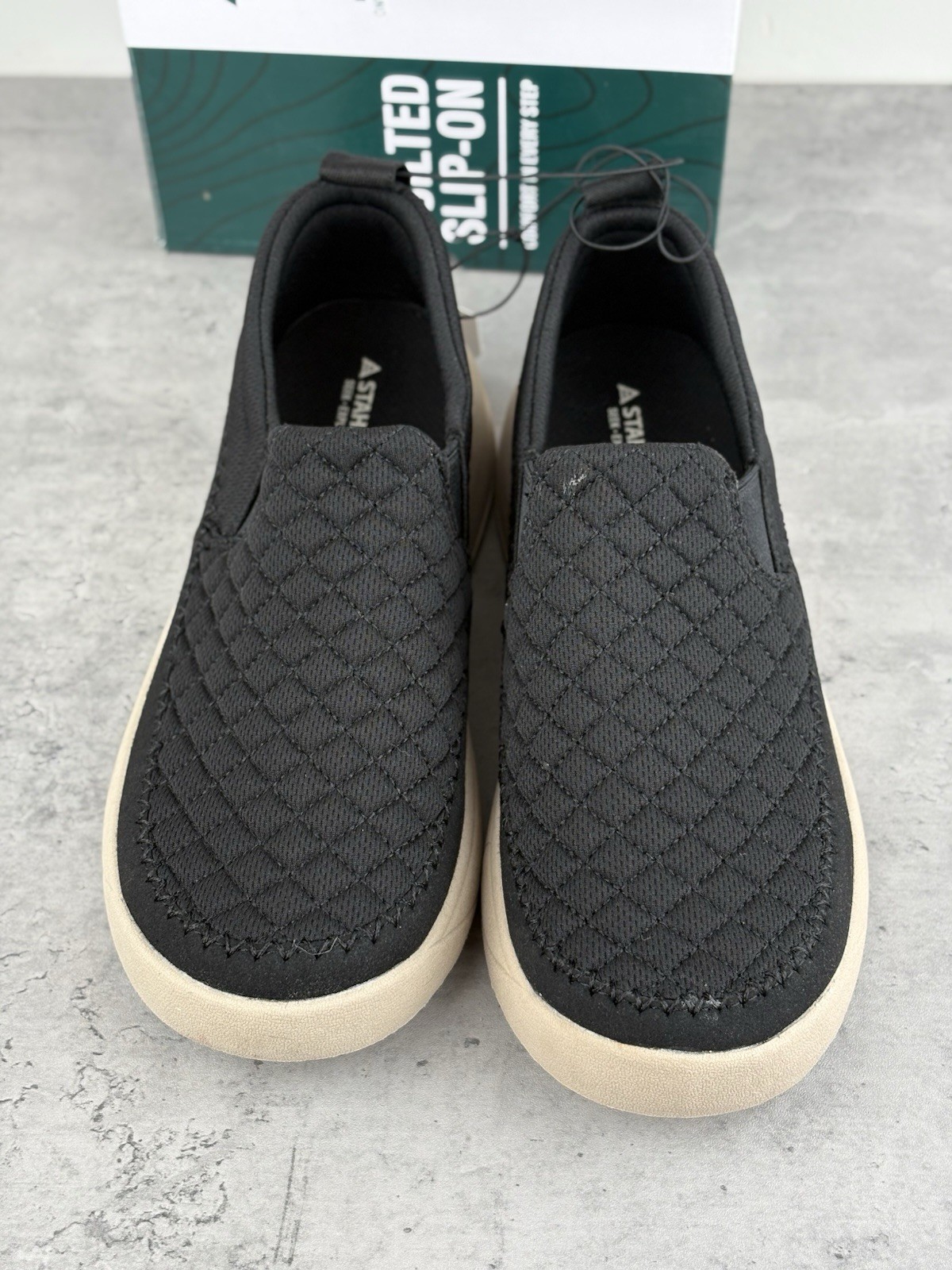 Staheekum Women’s Quilted Slip On Shoes Size 9 Black Comfort New Slip In Sneaker