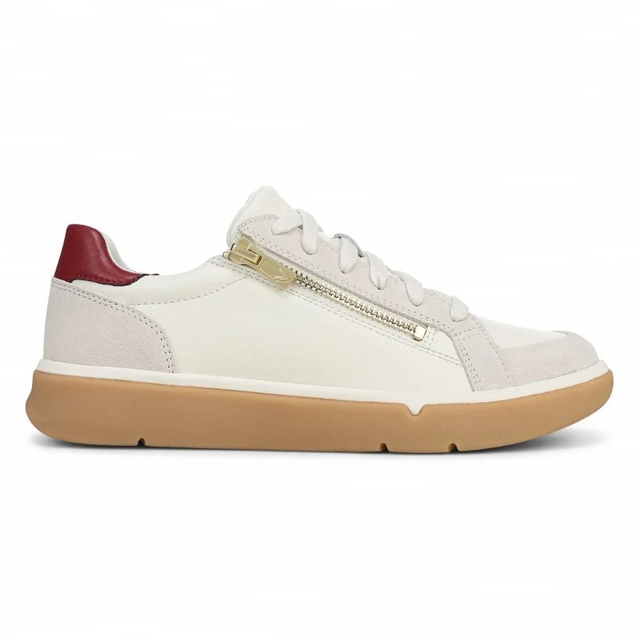 VIONIC Women City Walk AXS Sneaker, Ivory Leather (NEW)