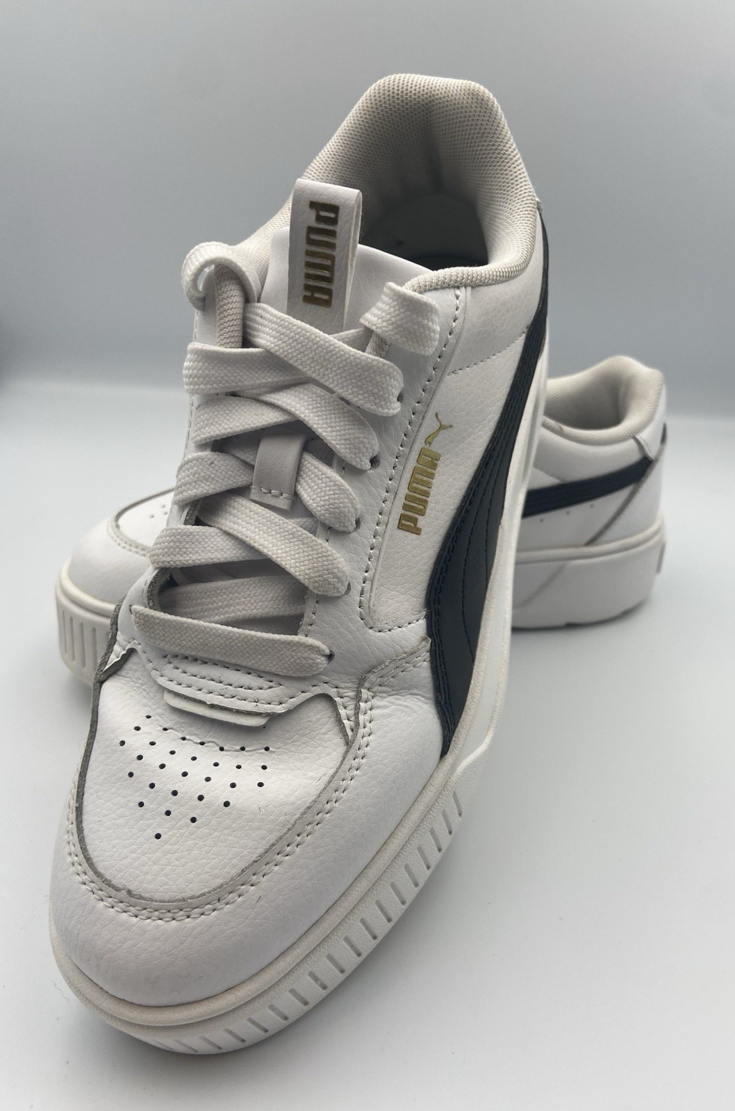 Puma Karmen Rebelle Women’s White/Black/Gold Platform Sneakers US 7 – 387212-02