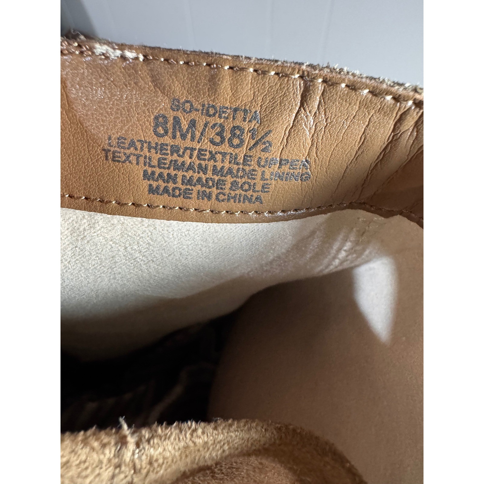 Sole Society Idetta Boots Women 8M Tan Suede Tall Knee High SO-IDETTA