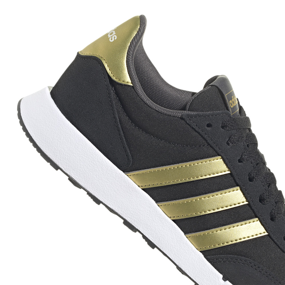 adidas Run 60S 2.0 Lace Up Womens Black Sneakers Casual Shoes GX1714