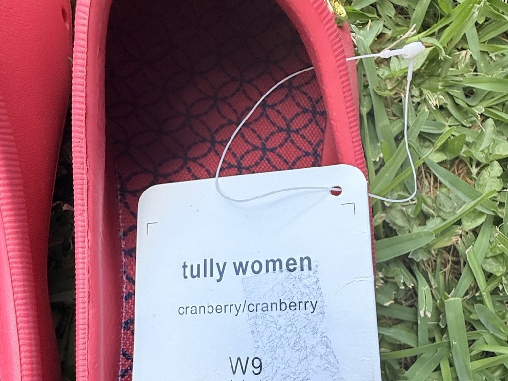 Crocs Tully Women’s Red Slip-On Comfort Clog Shoes US 9 Women’s with Jibbitz
