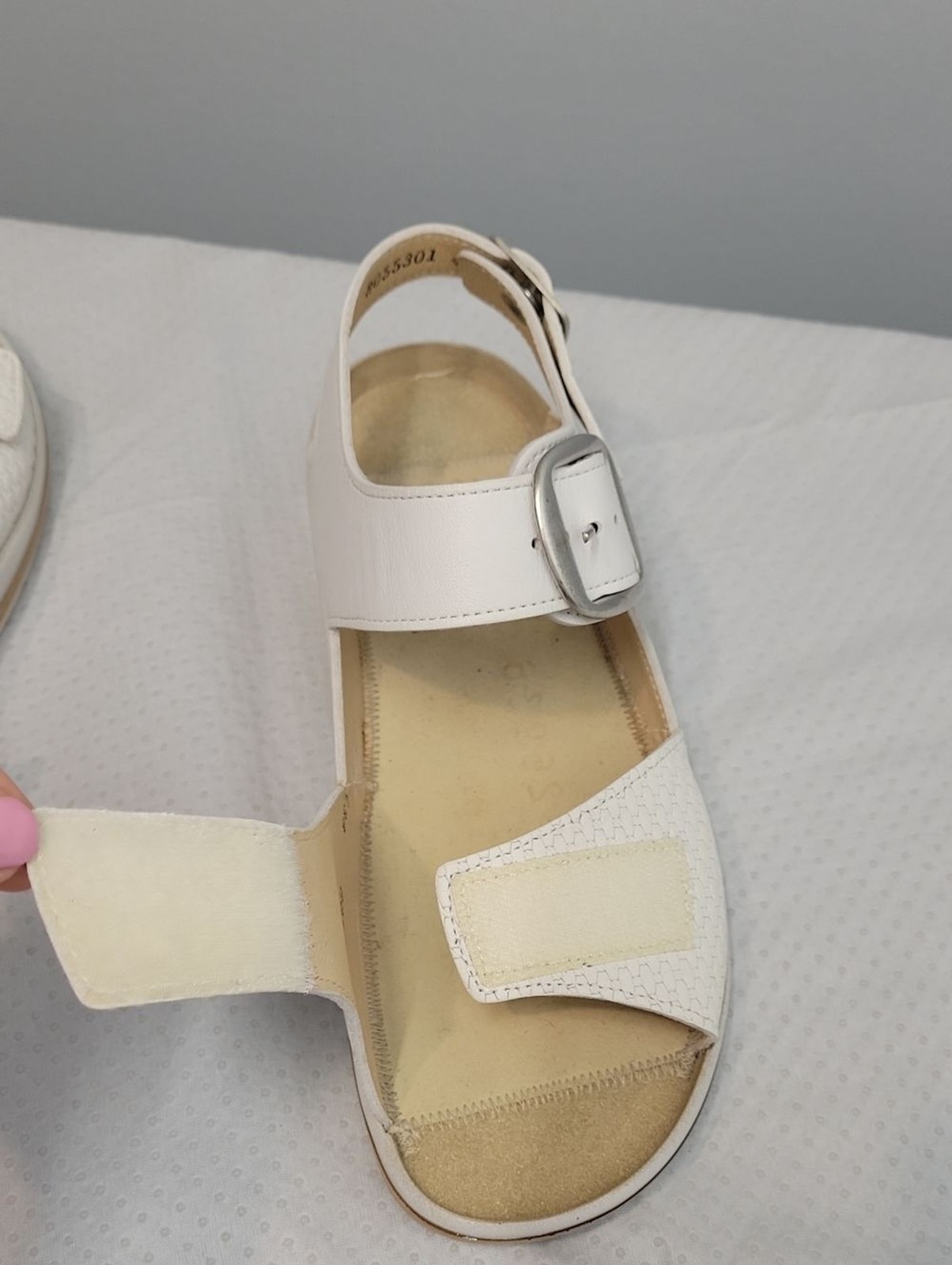 Finn Comfort Germany Waldi white comfort sandals womens size GR38 7.5 US