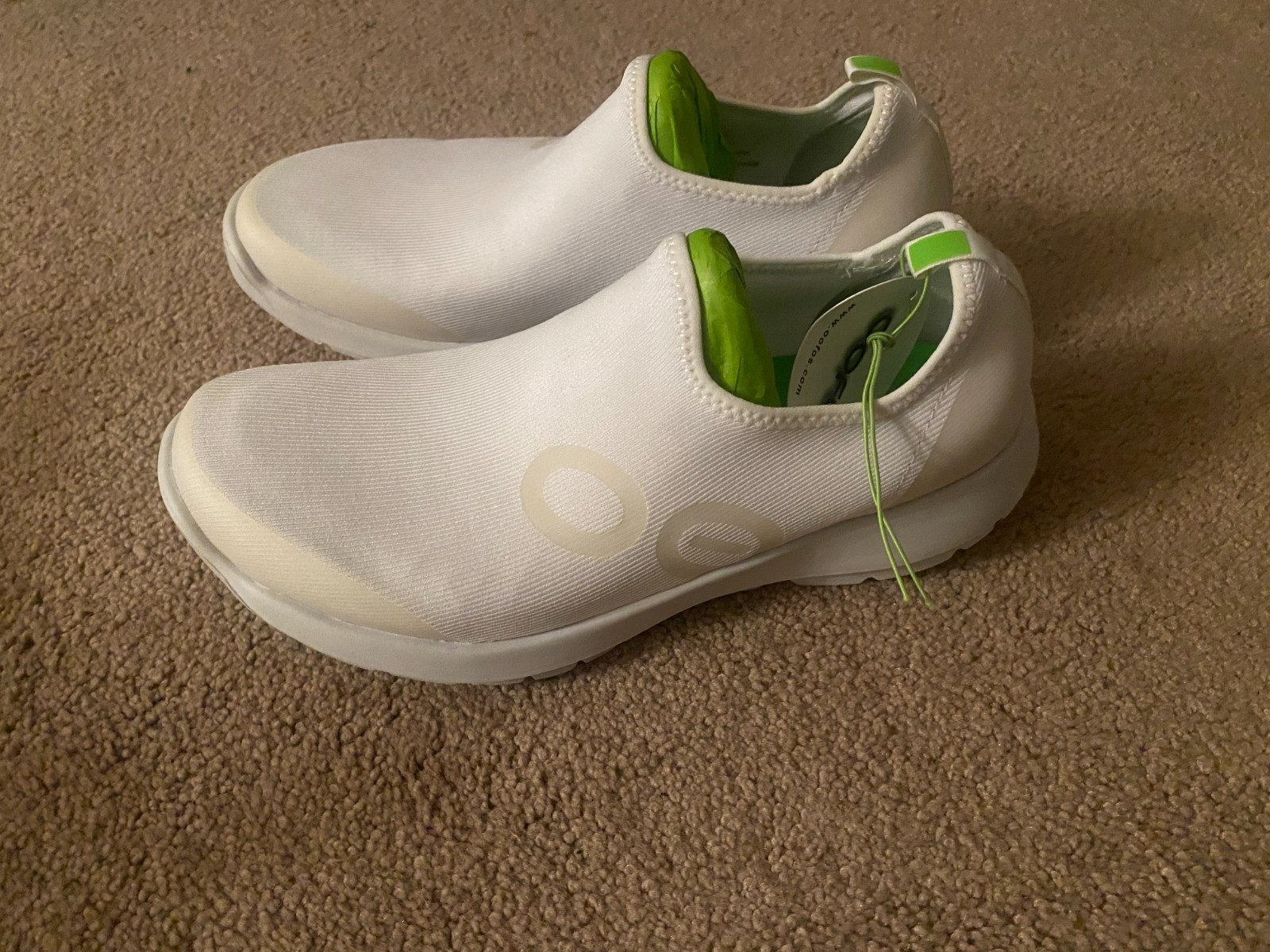 OOFOS OOmg Eezee Sport Shoes Womens, White Slip Ons, Multiple Sizes Available
