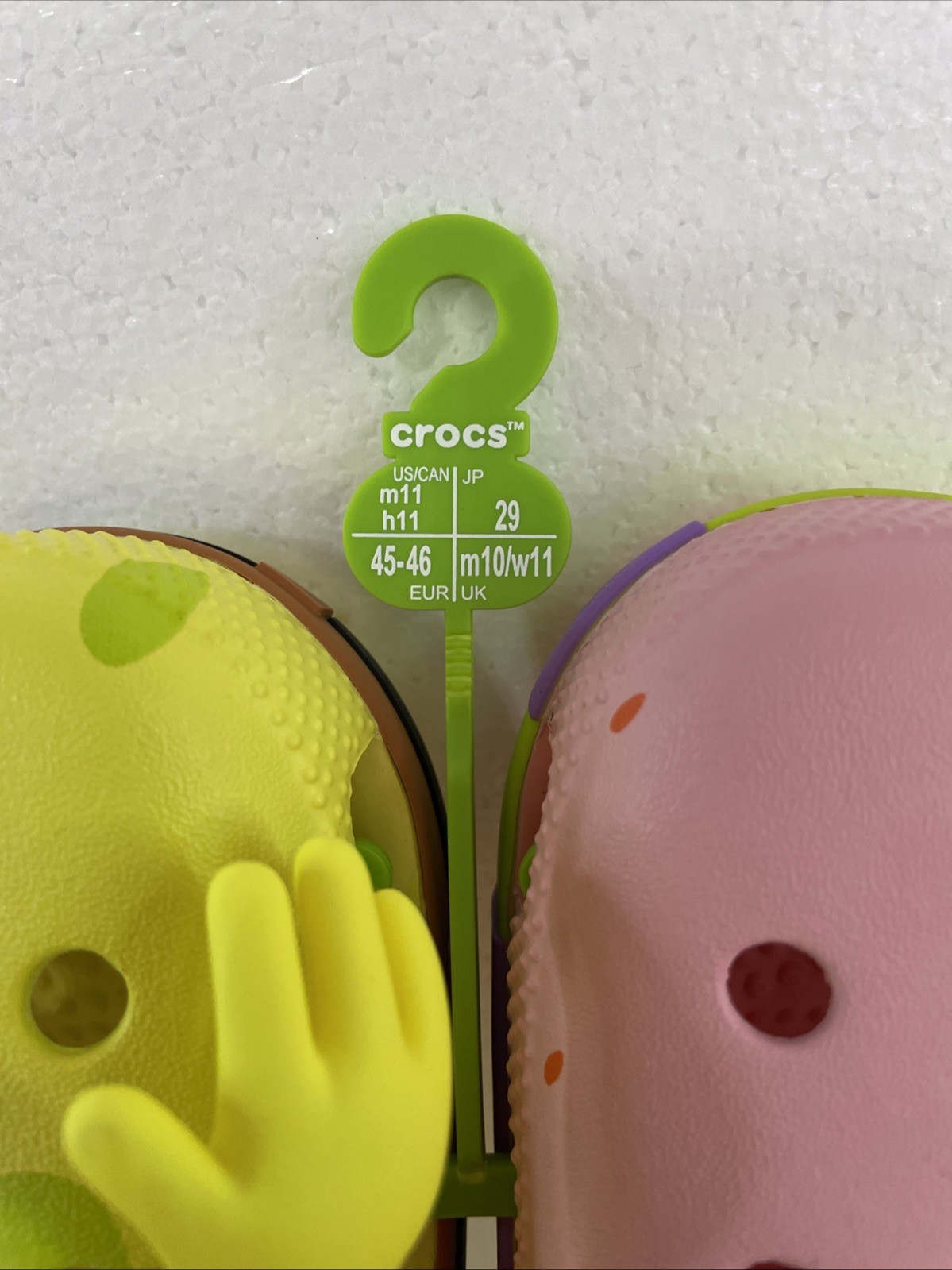 M11 Crocs SpongeBob & Patrick Clogs Shoes Unworn New With Tags Custom Pair