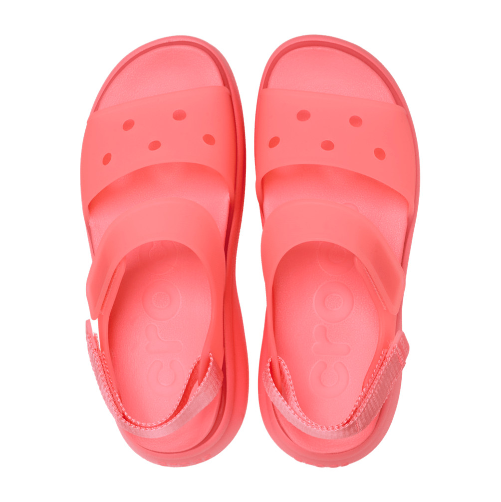 NEW CROCS Soho Frosted Y Strap Sandal 212651 Guava Red