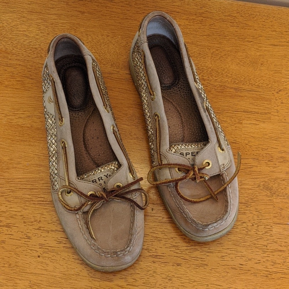Sparkly Sperry Topsiders Boat Shoes Size 7