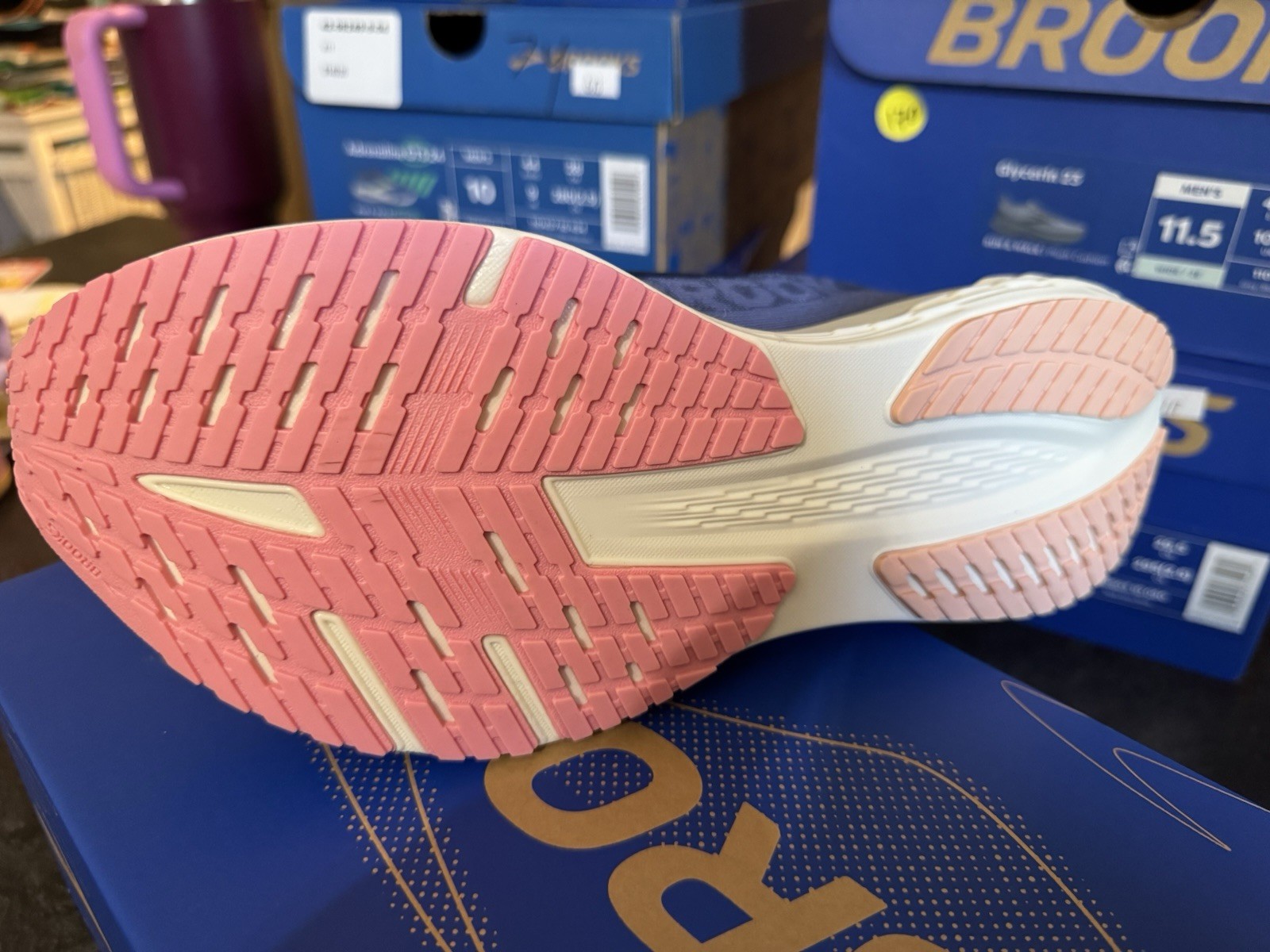 Brooks Launch 11 Women’s Peacoat/Blue/Peach Running Walking Mesh Sneaker 120439