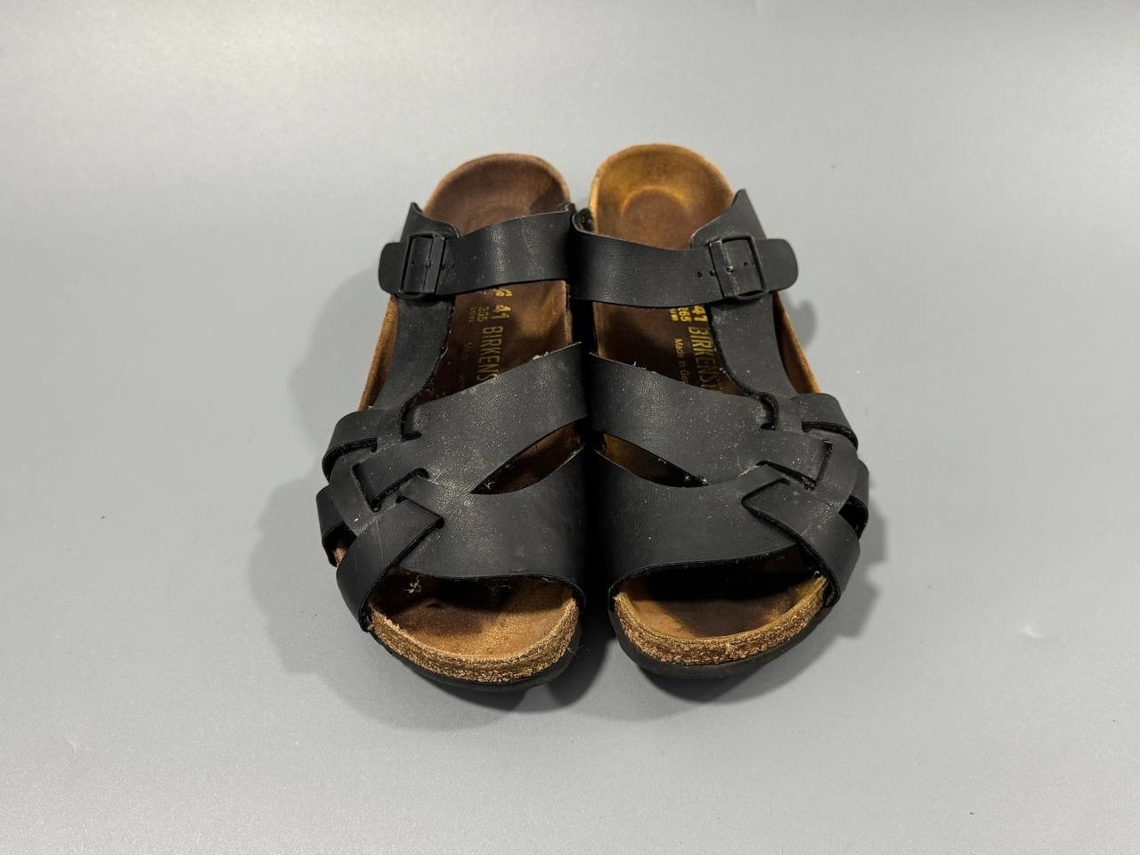 Birkenstock Pisa Black Sandals EU 41 US 8 Men 10 Women 265 mm Authentic