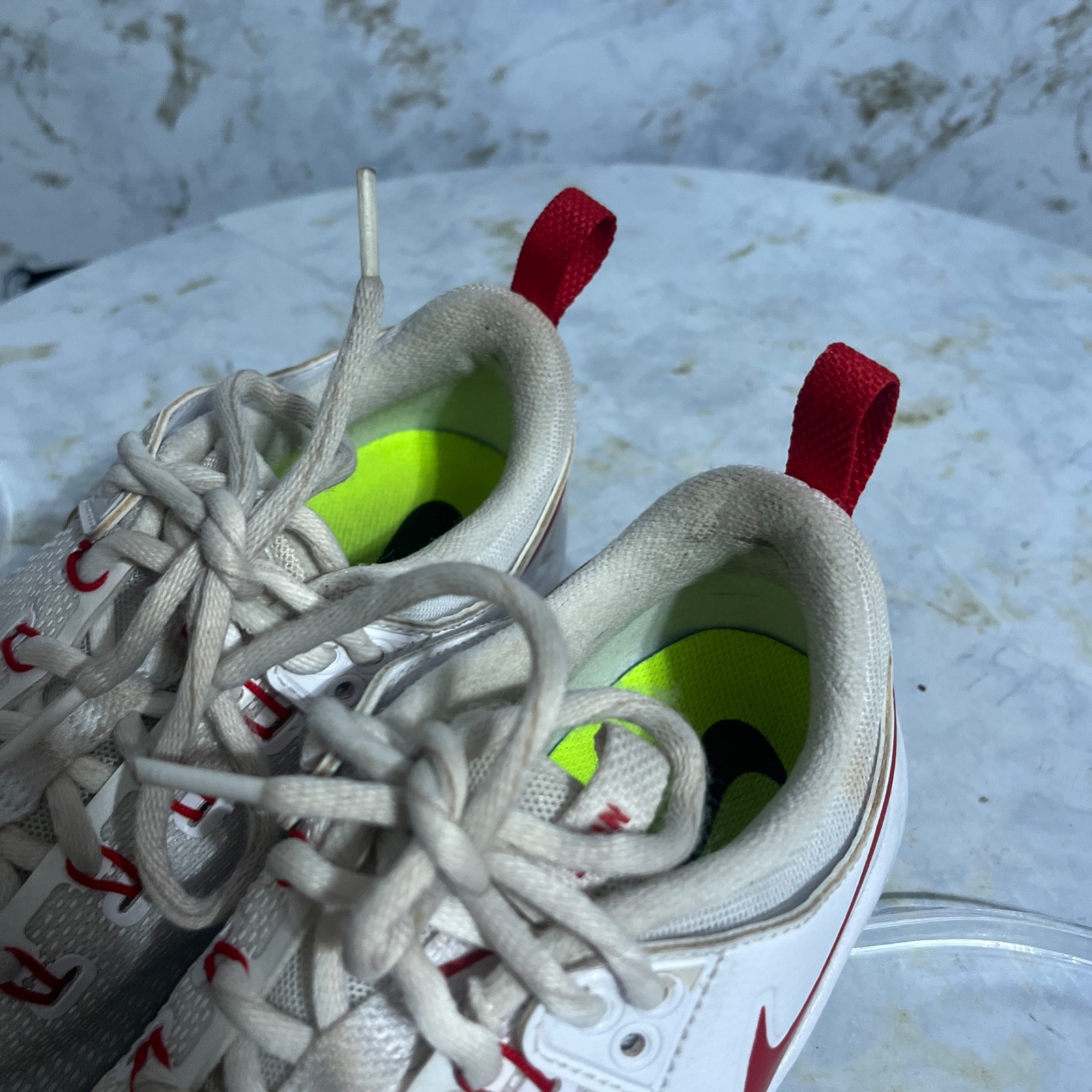 Nike Zoom Hyperace 2 Womens Size 7 Volleyball Shoes White Red Athletic Sneakers