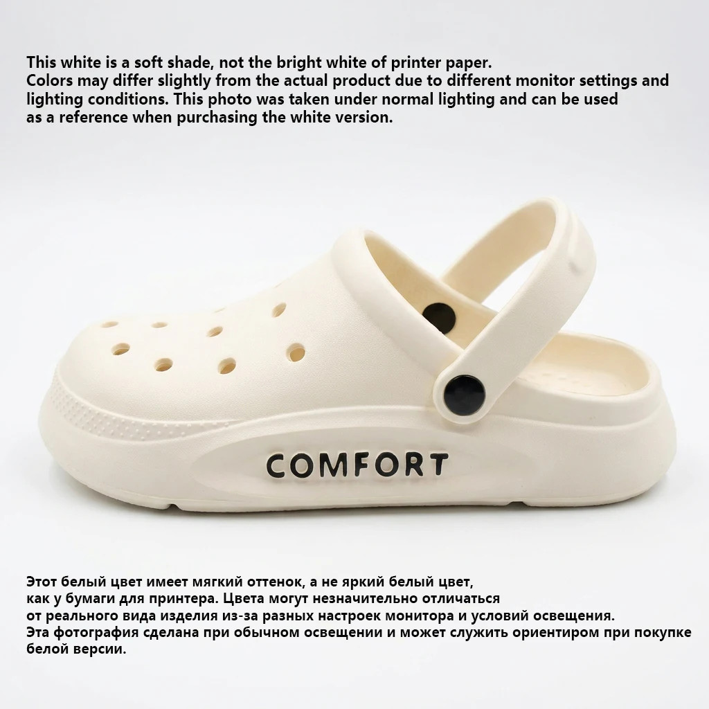 Women’s Men’s Slippers Summer Anti-slip Couple Hollow Covered Toe Indoor Outdoor