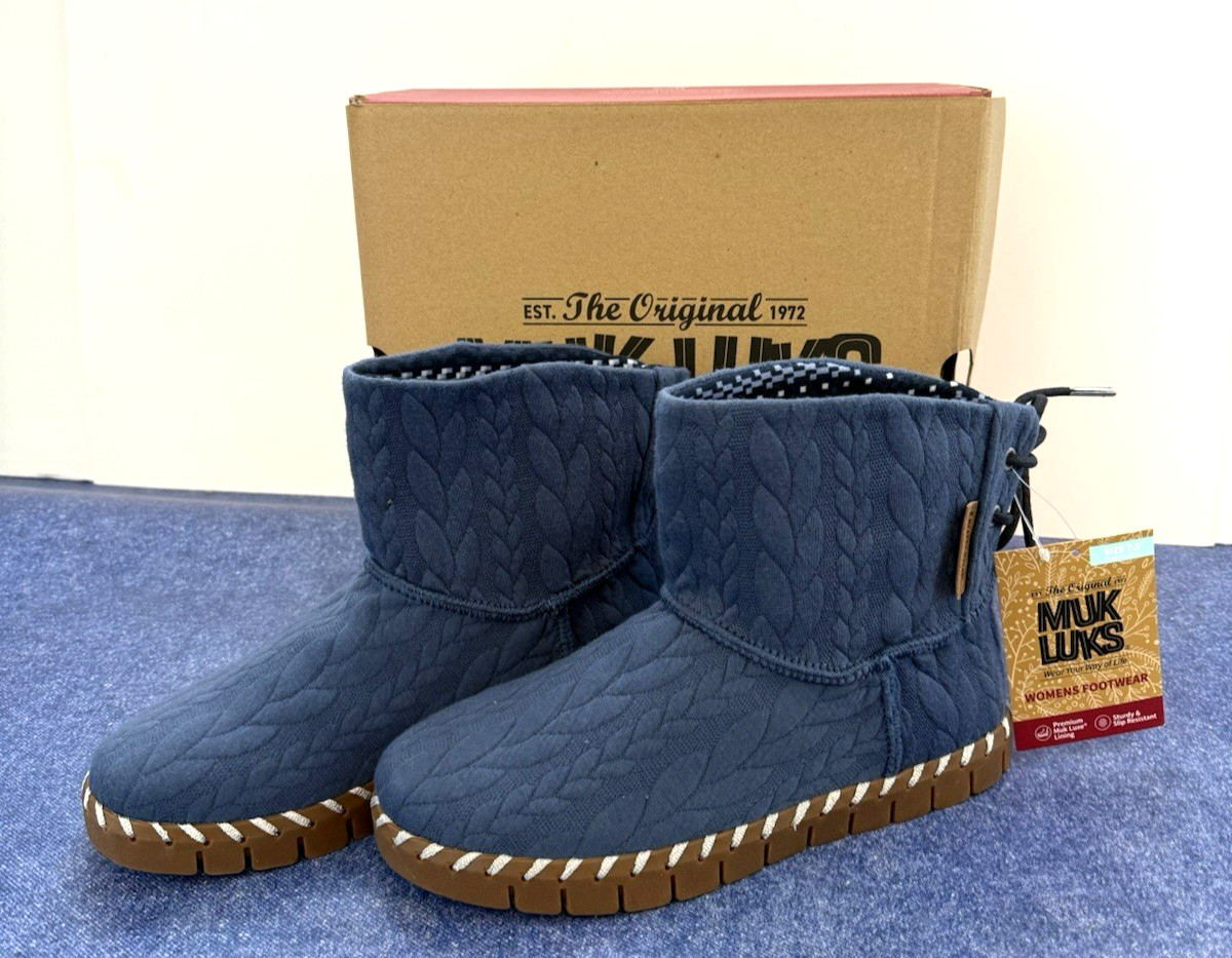 Muk Luks Women’s Size 7.5 Twilight Color~Flexi Hoboken Ankle Boots~Memory~NIB