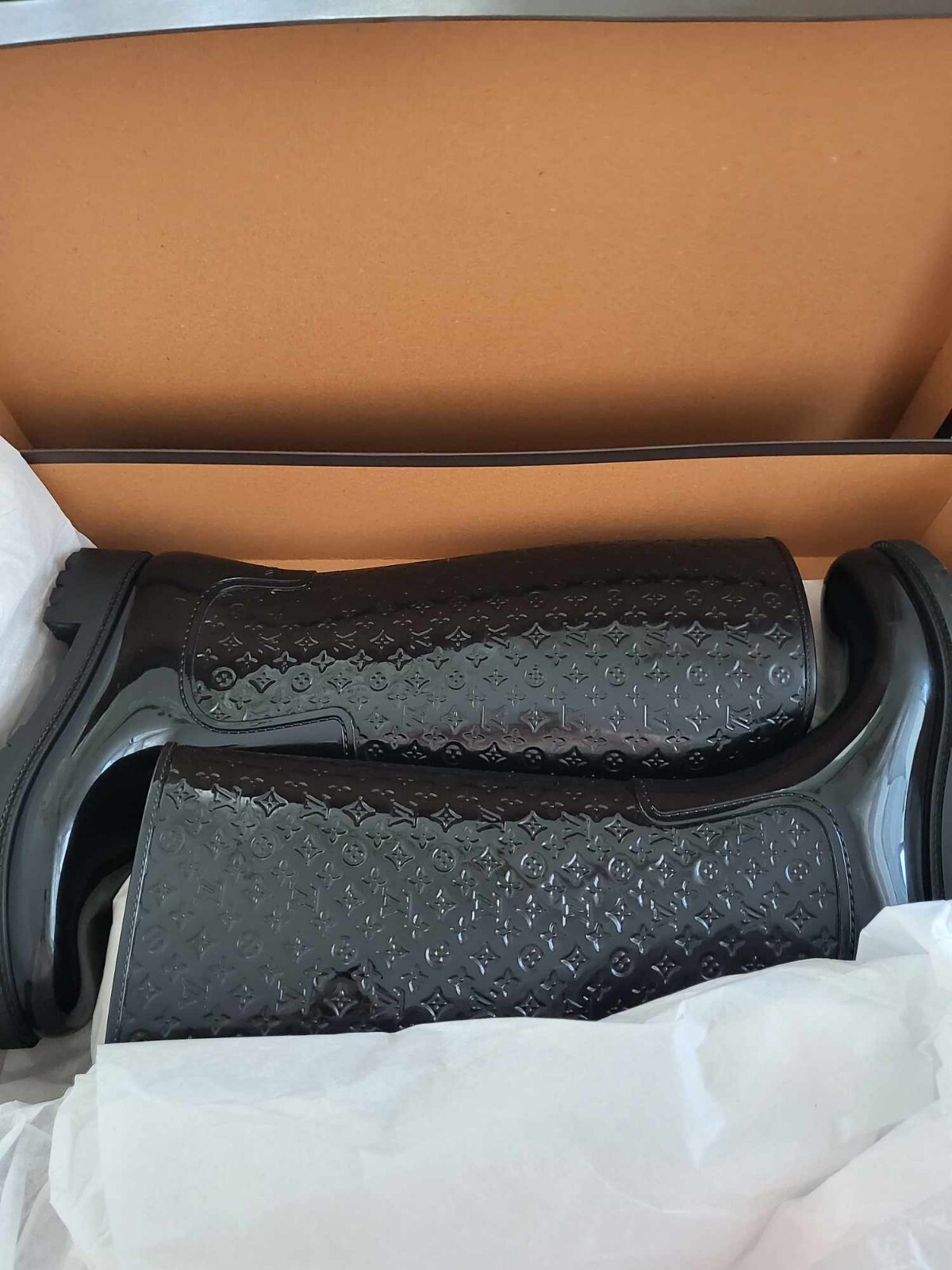 Genuine Louis Vuitton Splash Rubber Boots Size 40 Rubber Boots Shiny US/UK 10