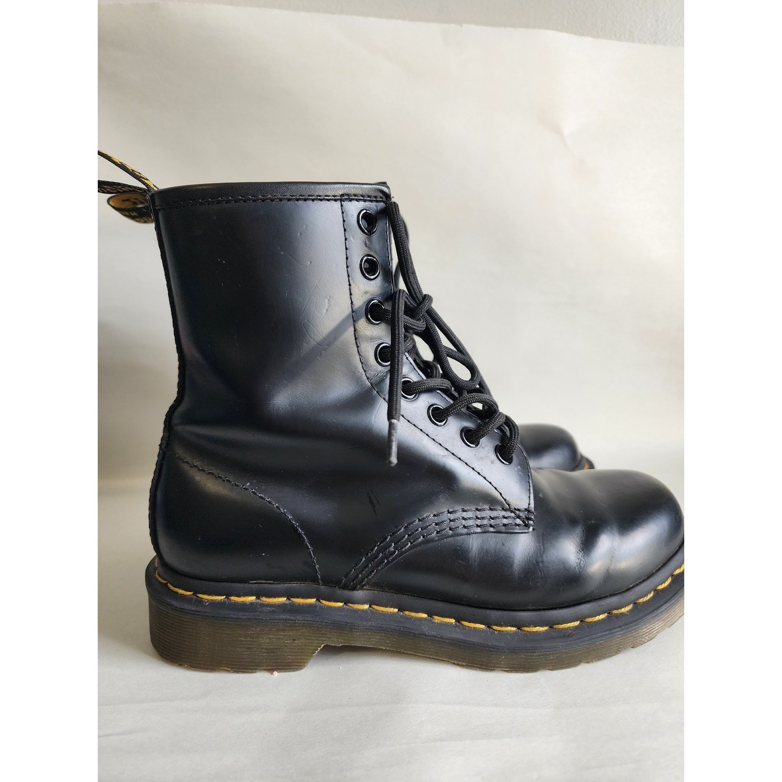 Dr. Martens 1460 Black Patent Leather 8-Eye Boots Women’s Size 6 EU 37