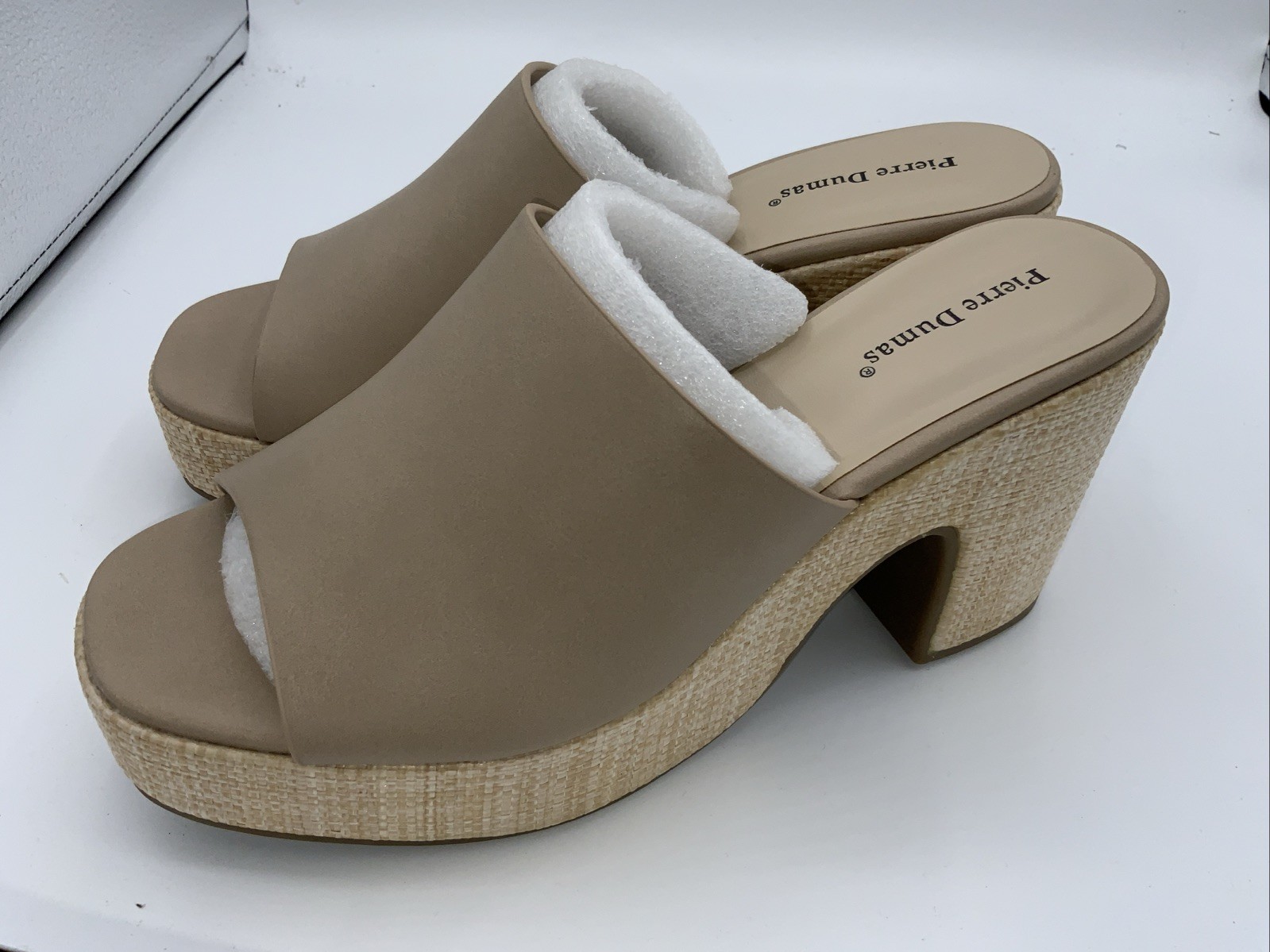 Pierre Dumas Tayla-1 Women’s Heeled Platform Slip-On, Nude, Size 6.5