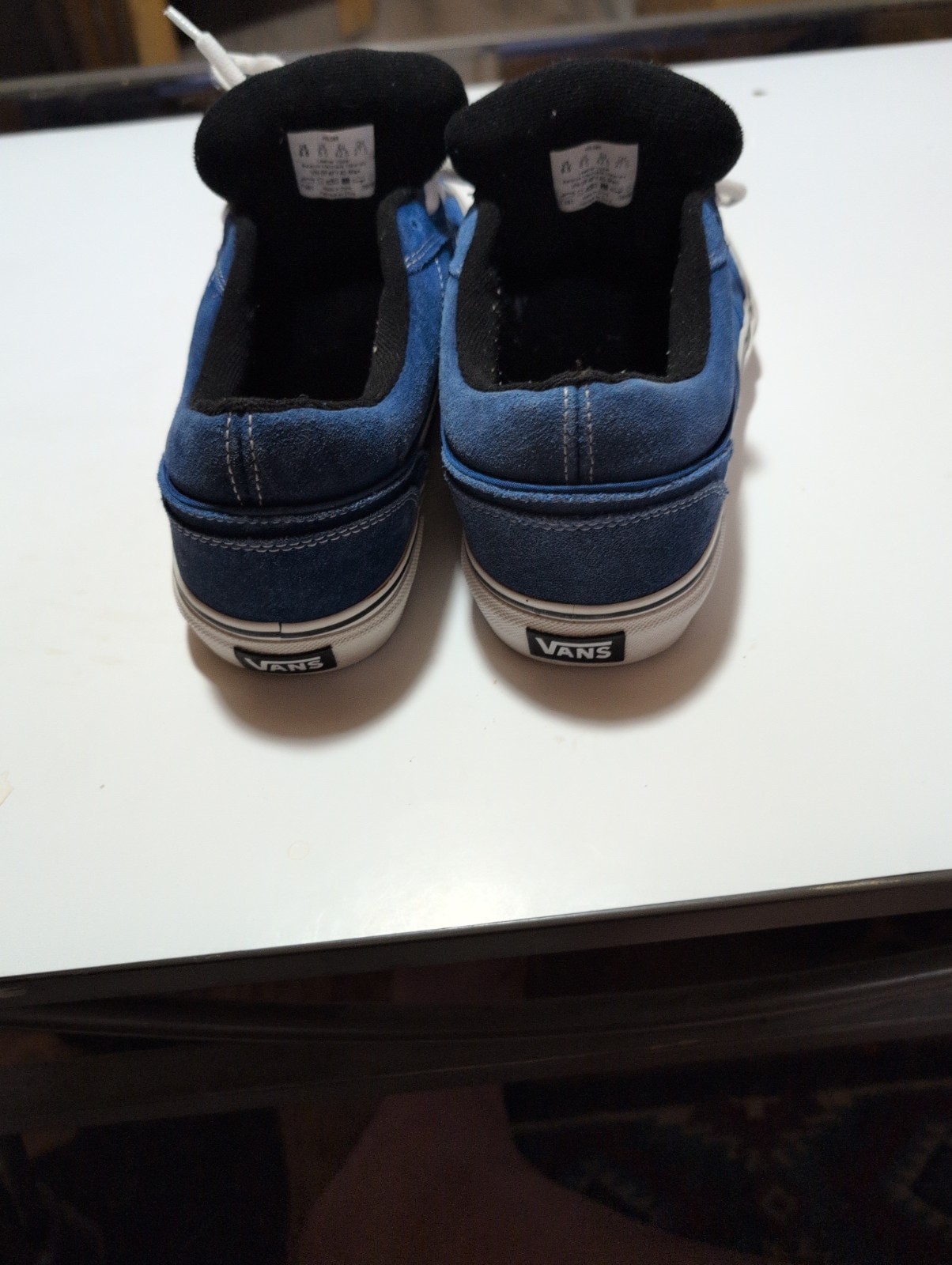 Vans Old Skool Blue And Black Holder Vulcanized Trainers Sneakers Size M 9.5