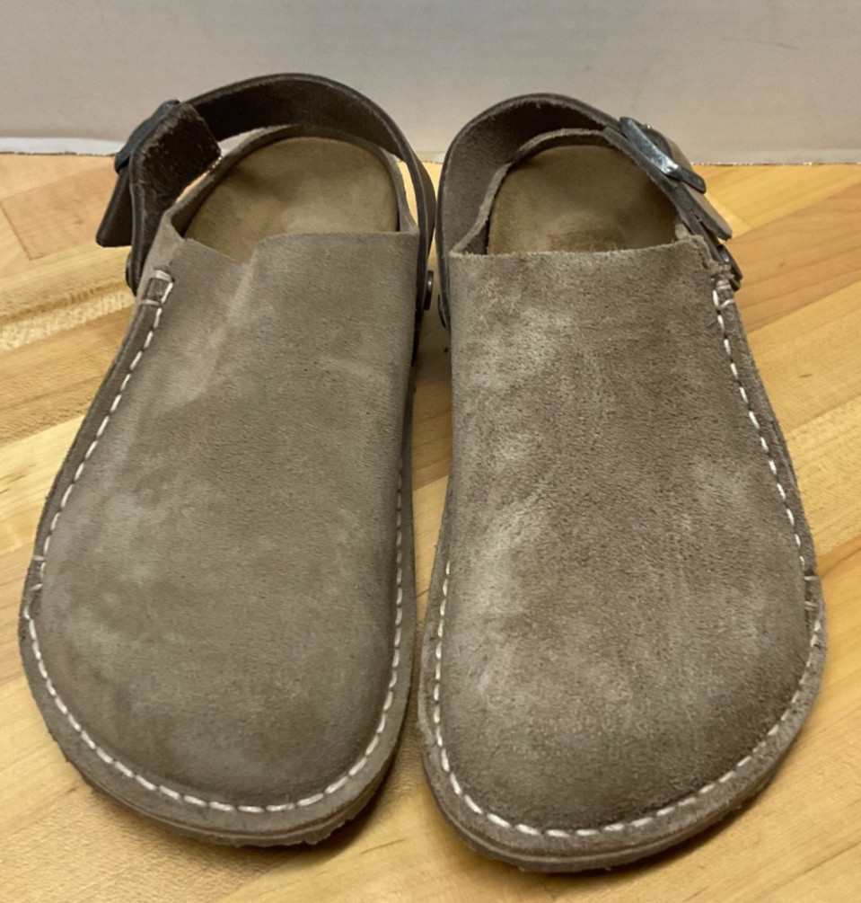 Birkenstock Lutry Premium Suede Leather Clogs Size 37 N Womens 6 NEW *read