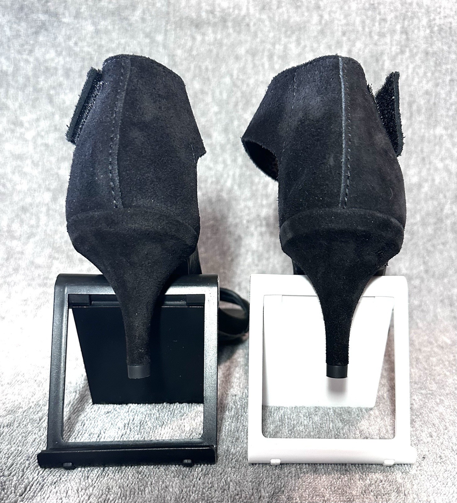 NWB Pedro Garcia Ceres Black Suede/Leather Ankle Strap Sandals Size 38 MSRP $495