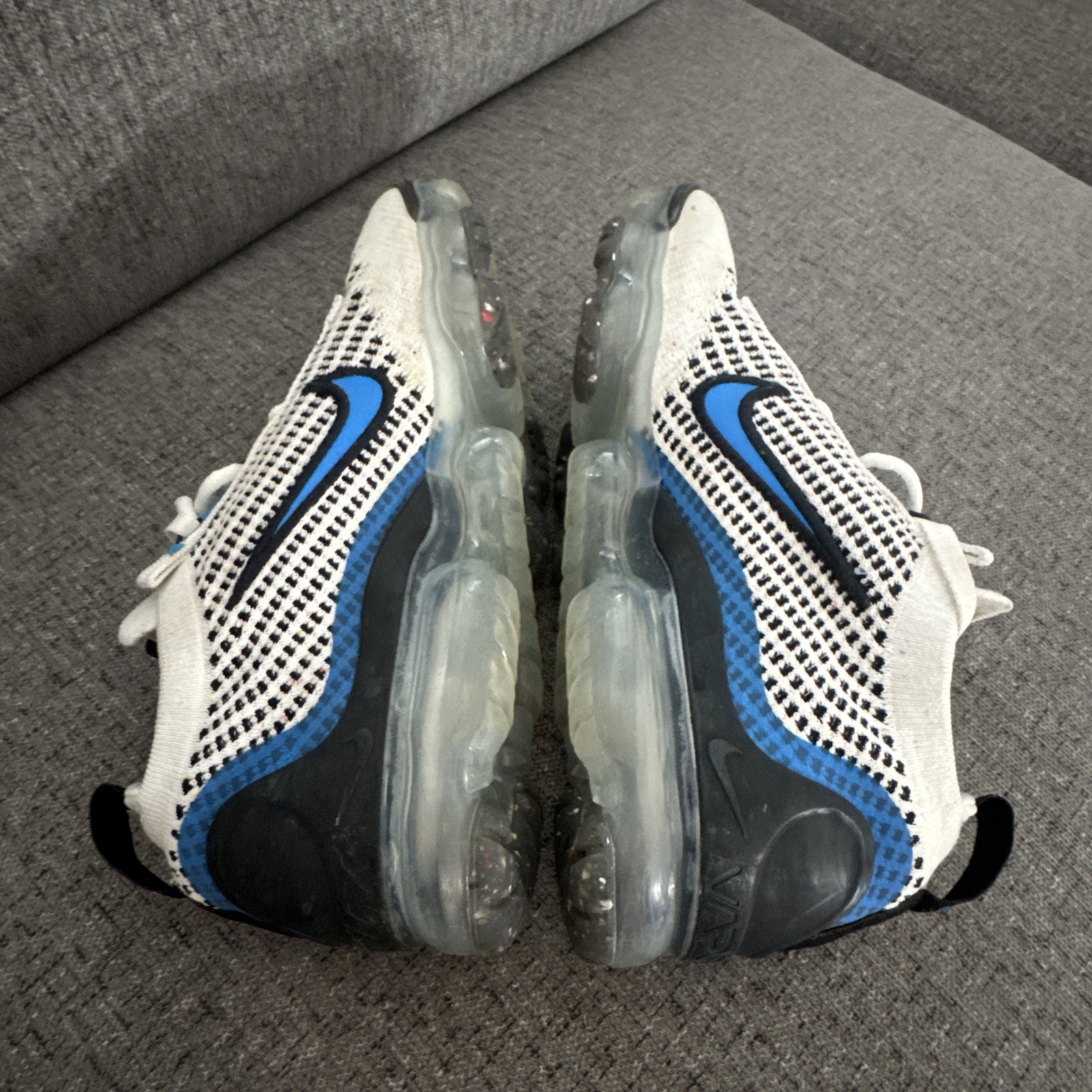 Nike Air VaporMax 2021 Flyknit FK GS White Photo Blue DB1550-101 Men’s Size 4.5Y