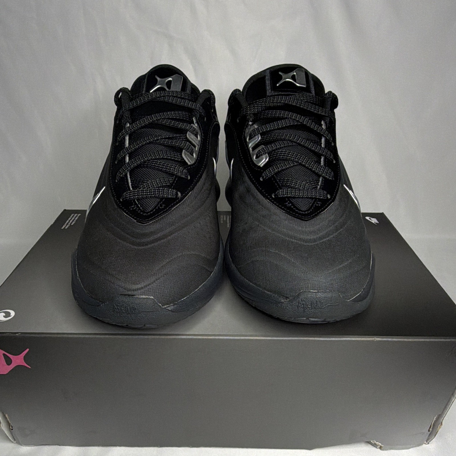 Nike A’One Black/Metallic Silver Mesh Low Top Sneakers 9W/7.5M New No Top Box