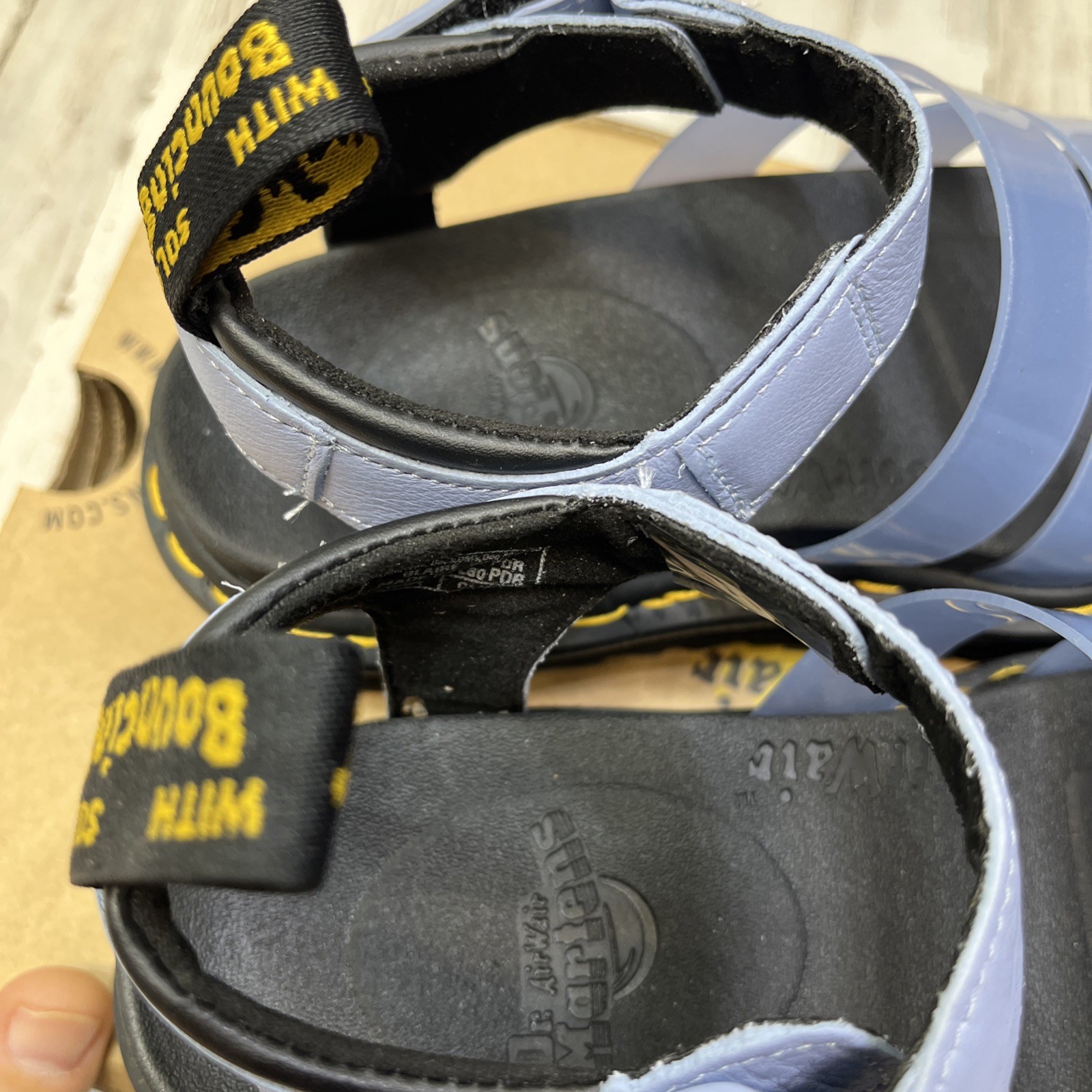 Dr. Martens Women’s Blaire Jelly Glitter Strap Sandal Zen Blue Sizes 7 OSR