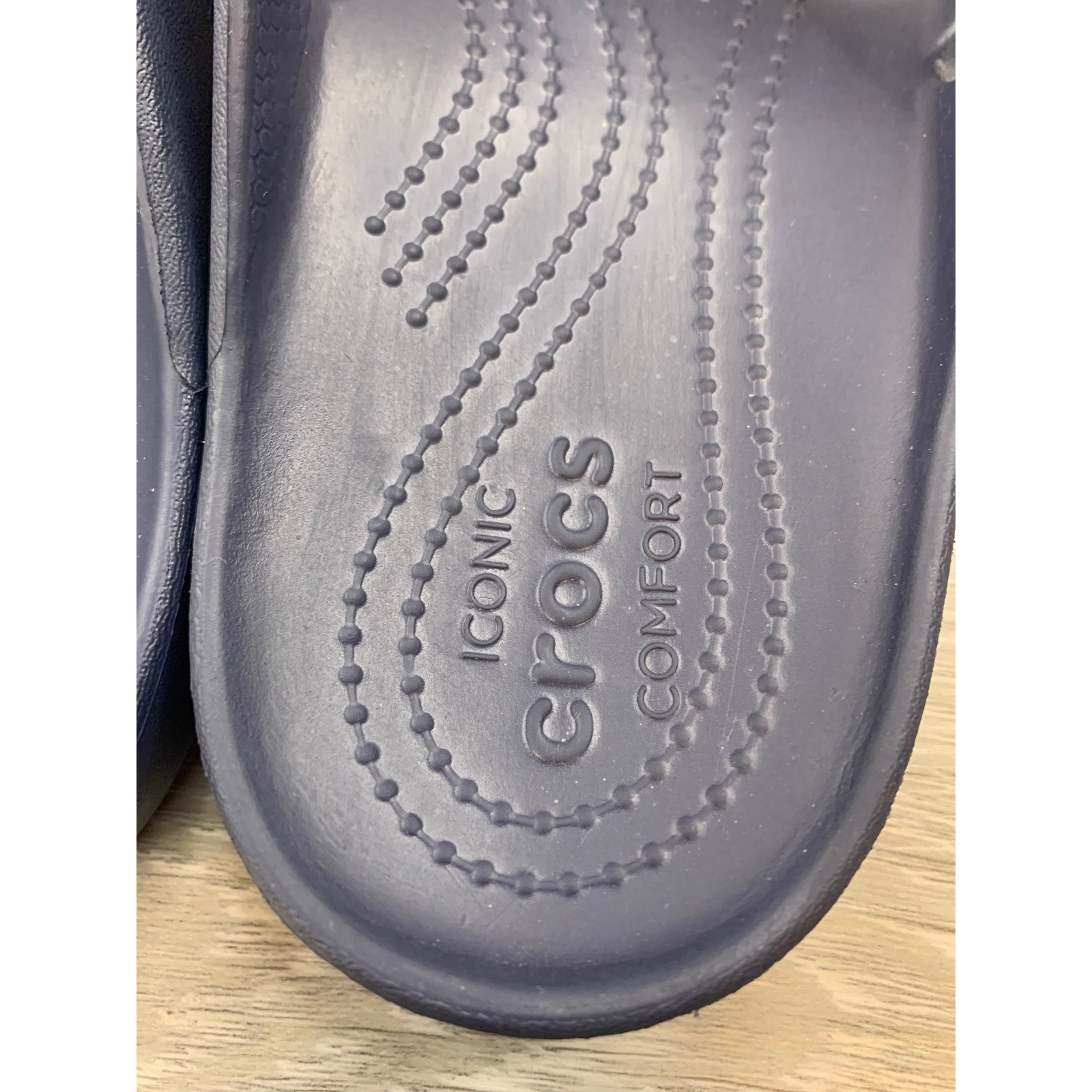 Crocs Kadee II Flip Flops Navy Blue Women’s Sandals 10 Comfort Casual Shoes