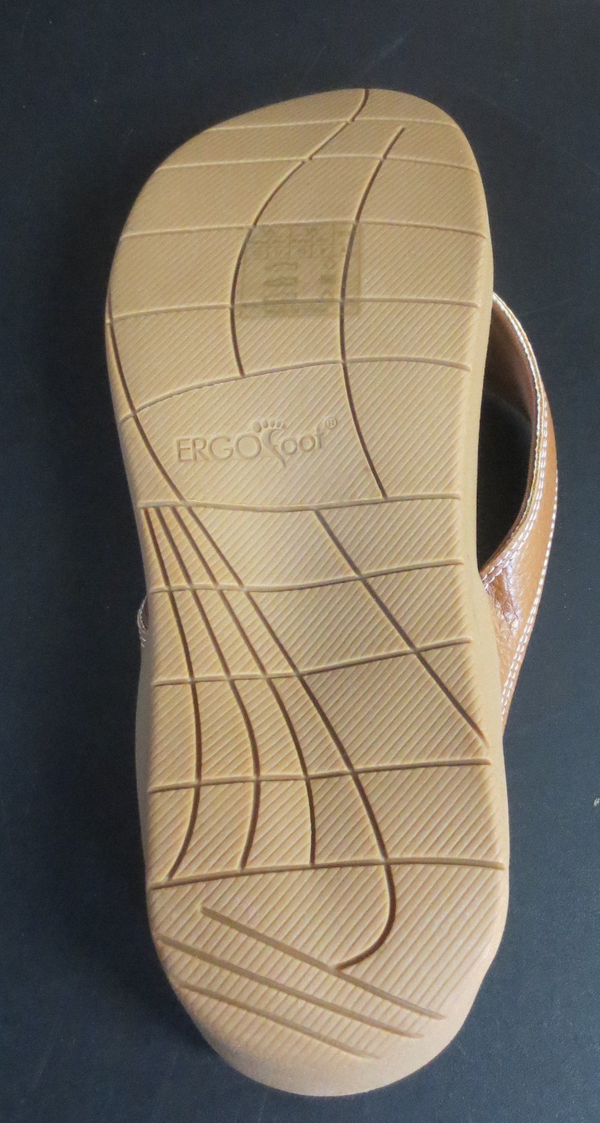 Ergofoot Orthotic UNISEX Flip Flops With Arch Support- BROWN – MENS 11 – WOMEN’S