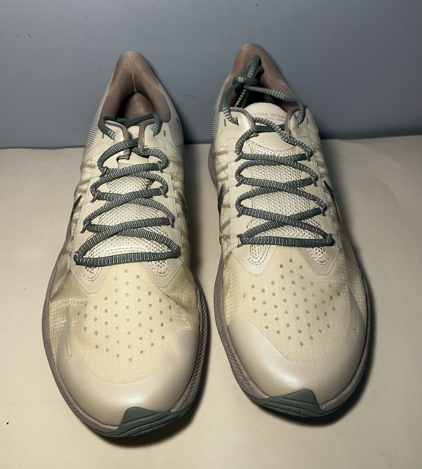 Nike Winflo 8 Premium Sneakers Womens Size 12 White & Silver Fabric DA3056-002