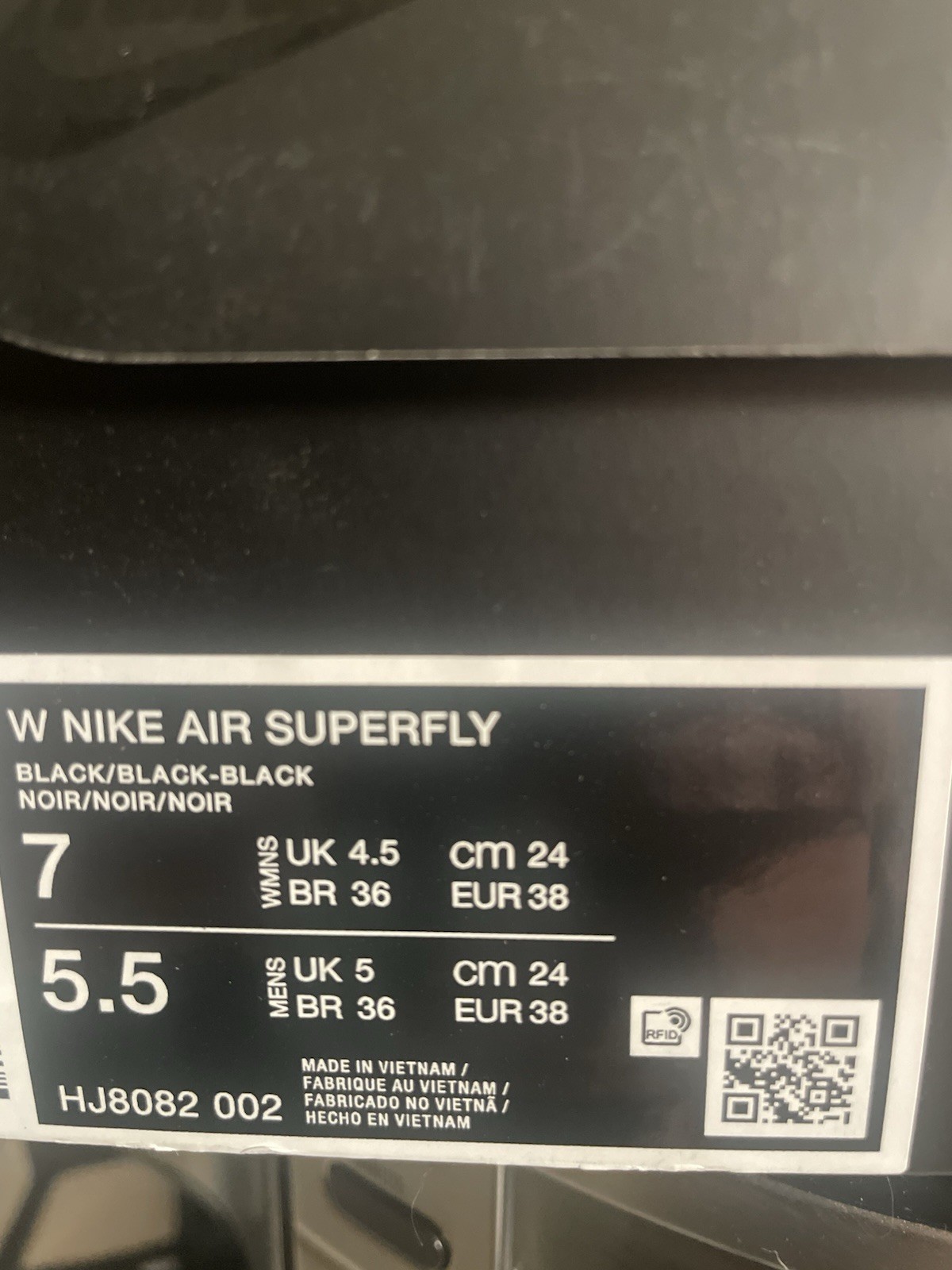 Nike Air Superfly Triple Black W Women’s Low Top Lace-Up Sneaker HJ8082-002
