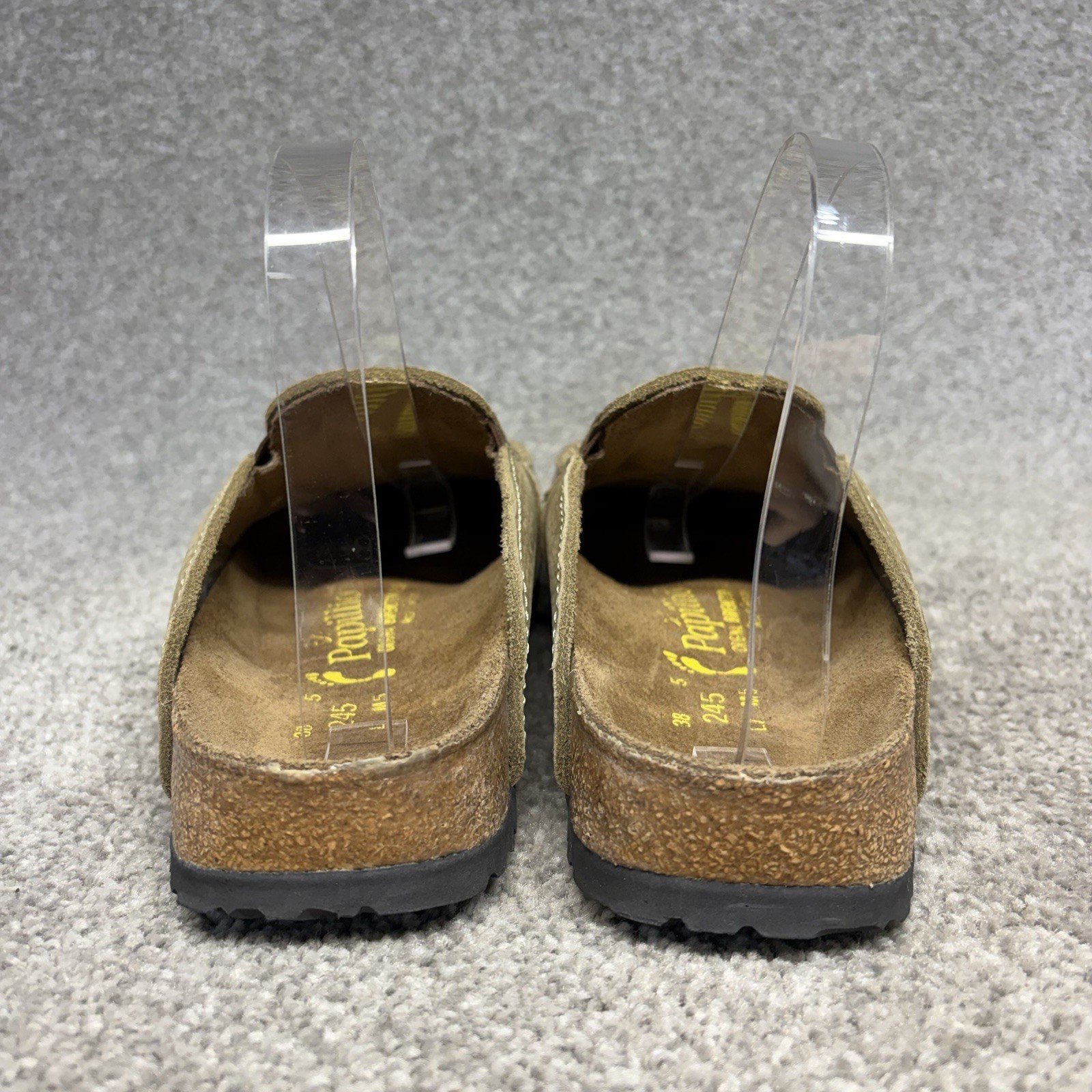 Birkenstock Papillio Buckley Leather Clogs Women 38 EU 7 US Brown Mules Shoes