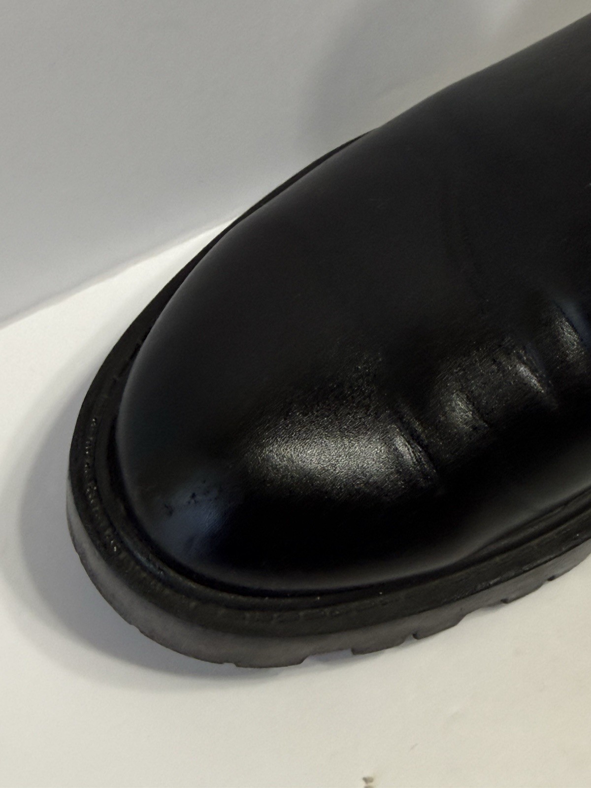 ZARA Black Studded Chunky Lug Sole Biker Ankle Boots Women’s Sz 37 (6.5)